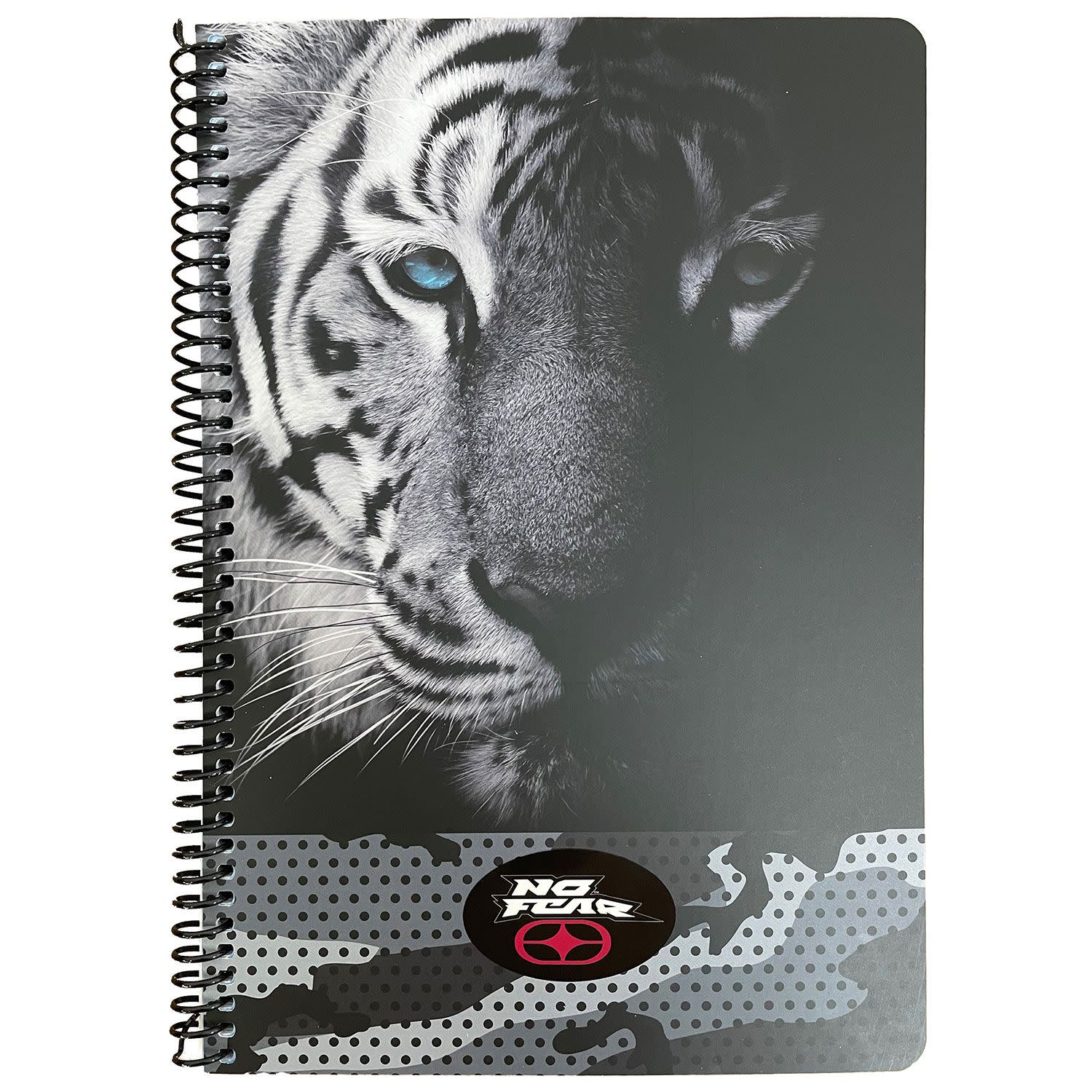 Εικόνα 1 του Bmu Τετράδιο Σπιράλ 17x25 2 Θεμάτων No Fear Dark Tiger-Background 70 Φύλλα