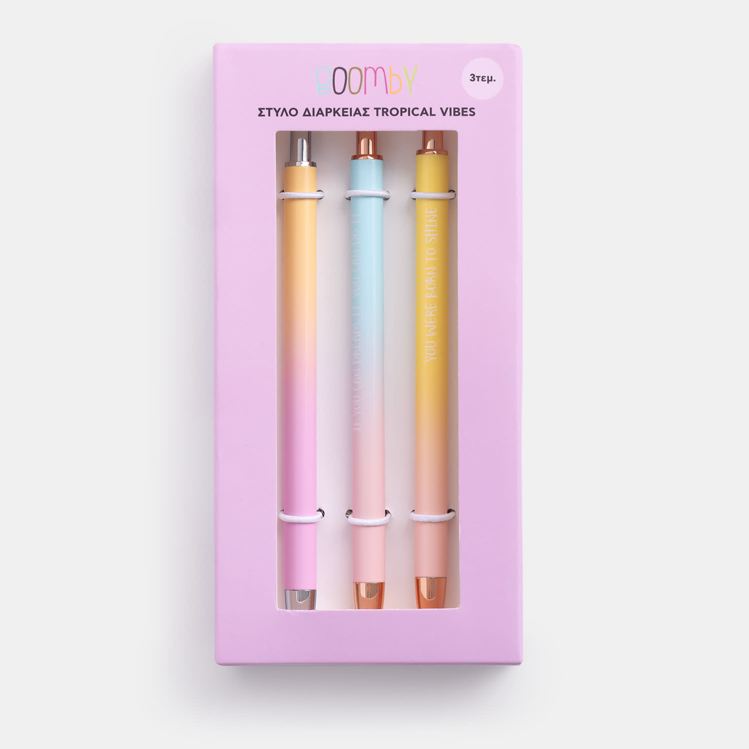 Κάνε κλικ για να δεις την εικόνα 4 του Goomby Στυλό Διαρκείας Tropical Vibes 3τεμ.