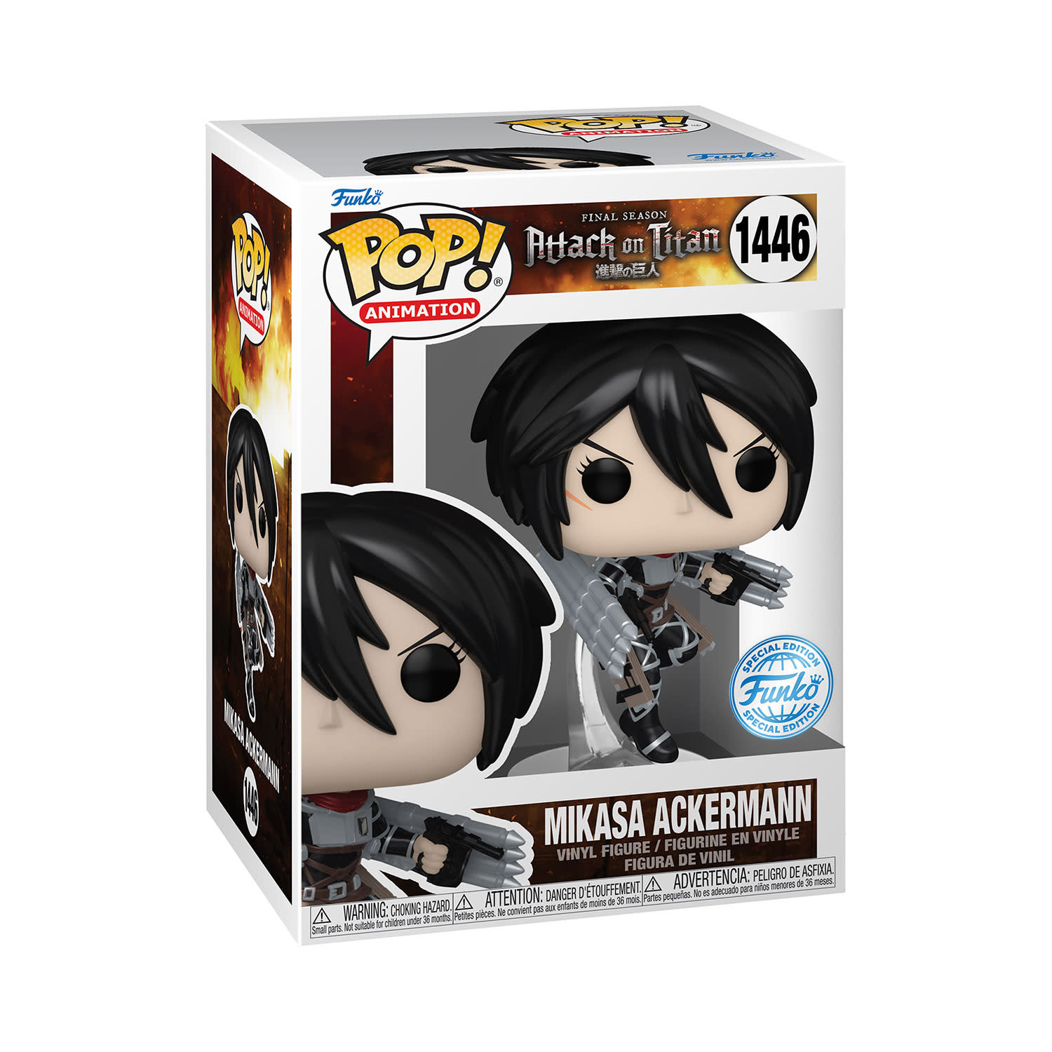 Εικόνα 1 του Φιγούρα Funko Pop! Animation: Attack on Titan S5 - Mikasa Ackermann (Metallic) (Special Edition) #1446
