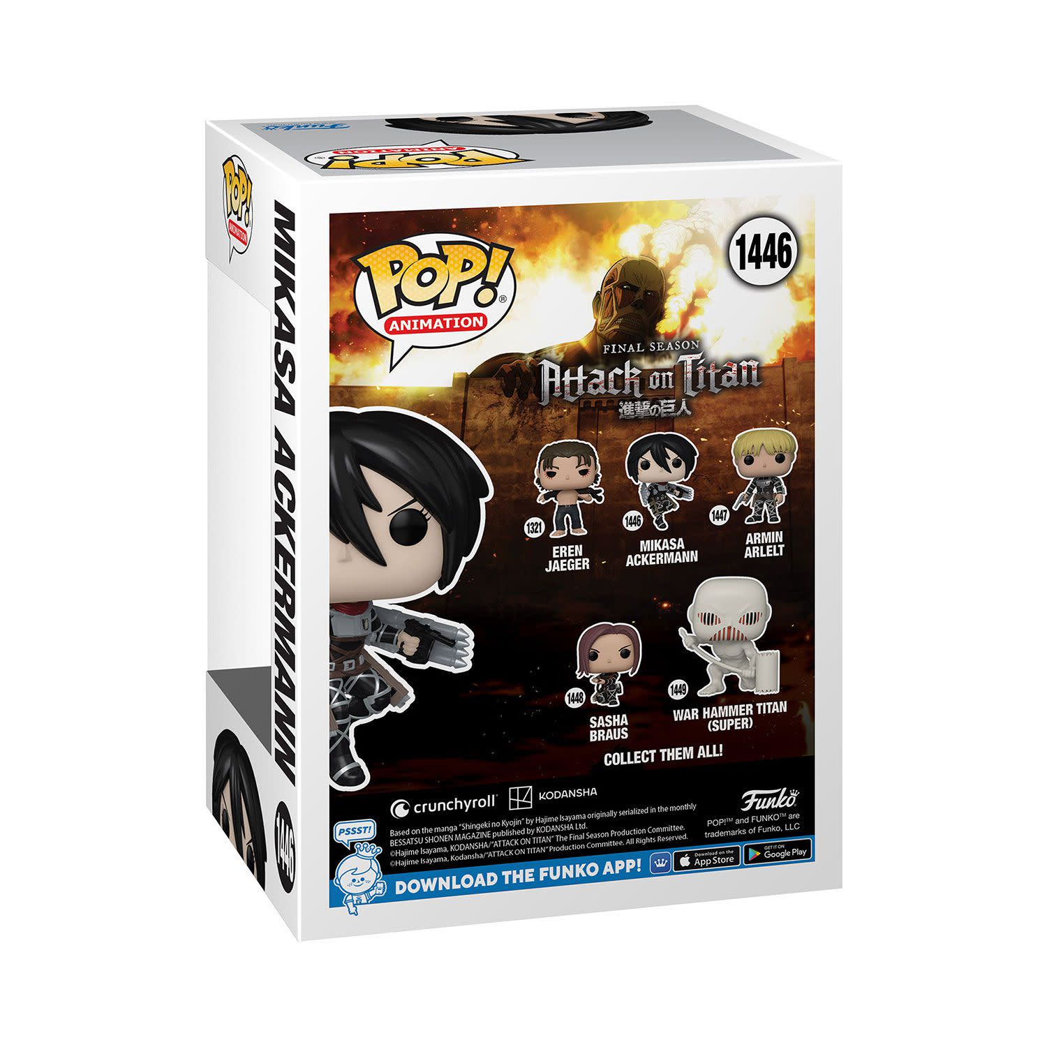 Εικόνα 3 του Φιγούρα Funko Pop! Animation: Attack on Titan S5 - Mikasa Ackermann (Metallic) (Special Edition) #1446
