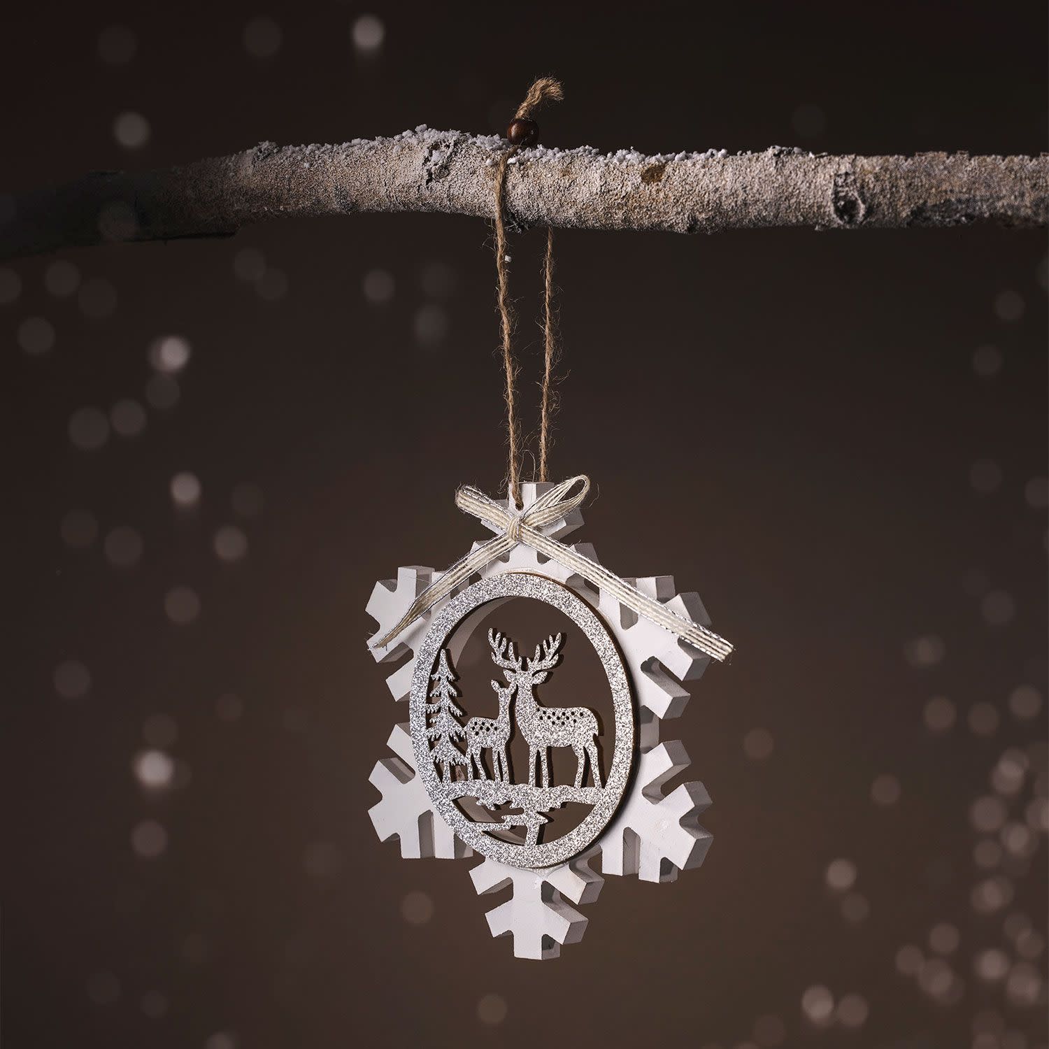 Κάνε κλικ για να δεις την εικόνα 1 του Sentio Χριστουγεννιάτικο Στολίδι Χιονονιφάδα Λευκή