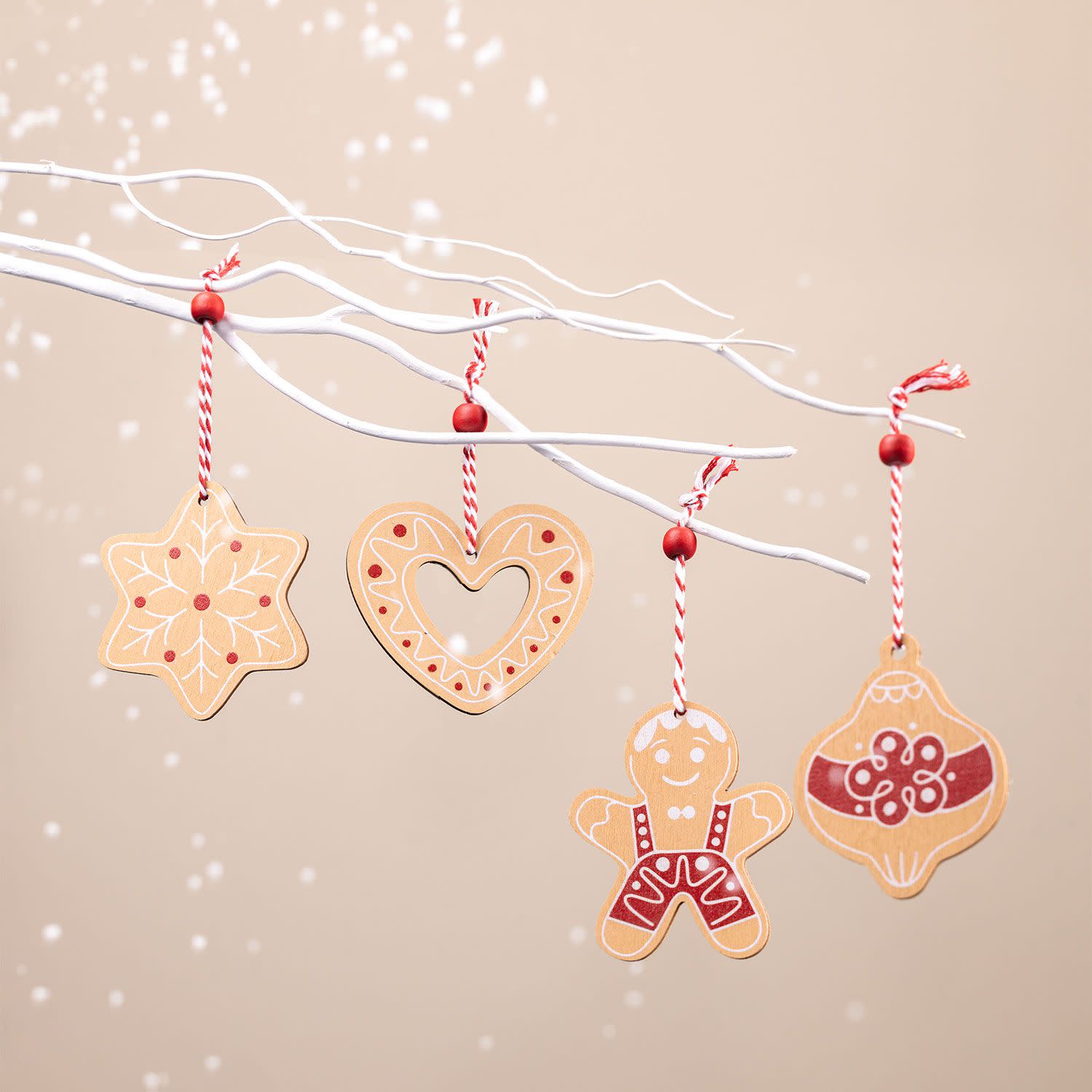 Εικόνα 1 του Sentio Χριστουγεννιάτικα Στολίδια Σετ 4τεμ Gingerbread