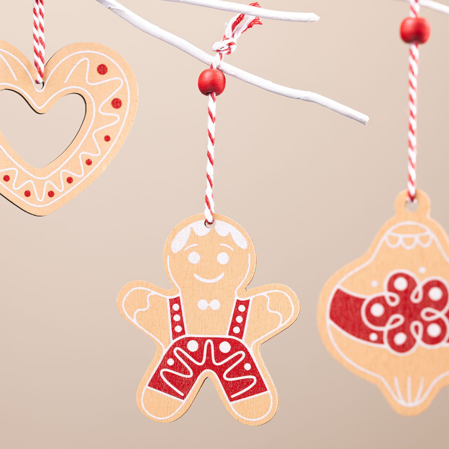 Εικόνα 2 του Sentio Χριστουγεννιάτικα Στολίδια Σετ 4τεμ Gingerbread