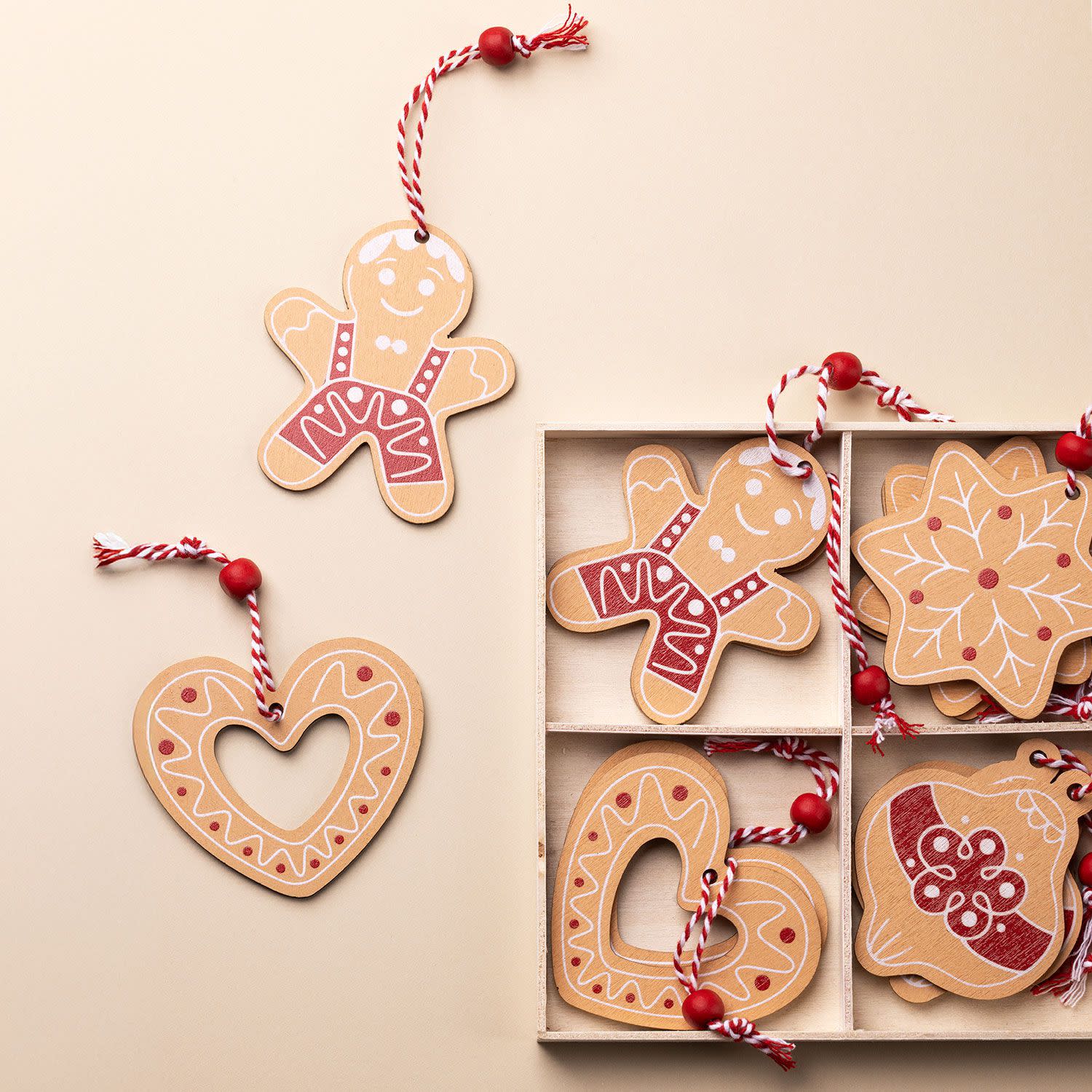 Εικόνα 3 του Sentio Χριστουγεννιάτικα Στολίδια Σετ 4τεμ Gingerbread