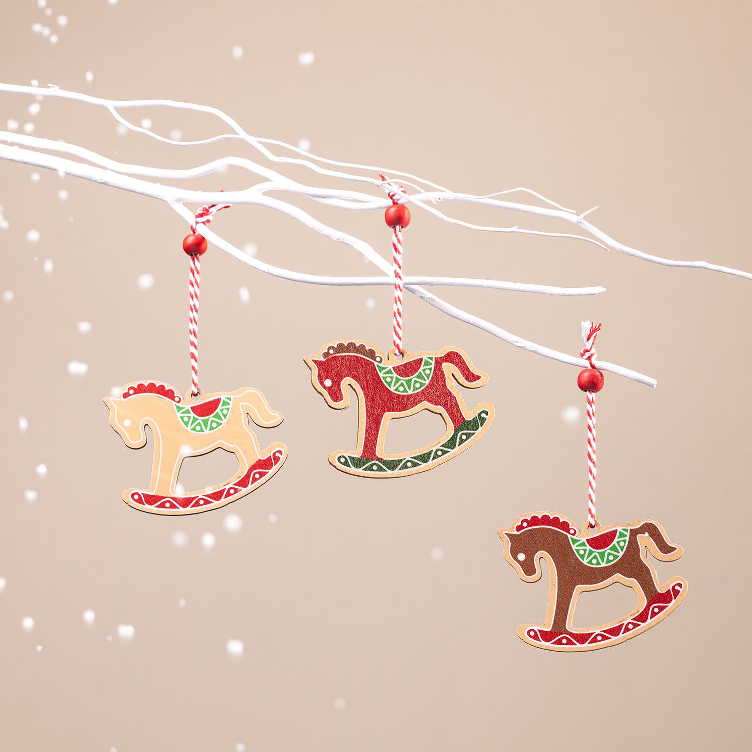 Εικόνα 1 του Sentio Χριστουγεννιάτικα Στολίδια Σετ 3τεμ Αλογάκια
