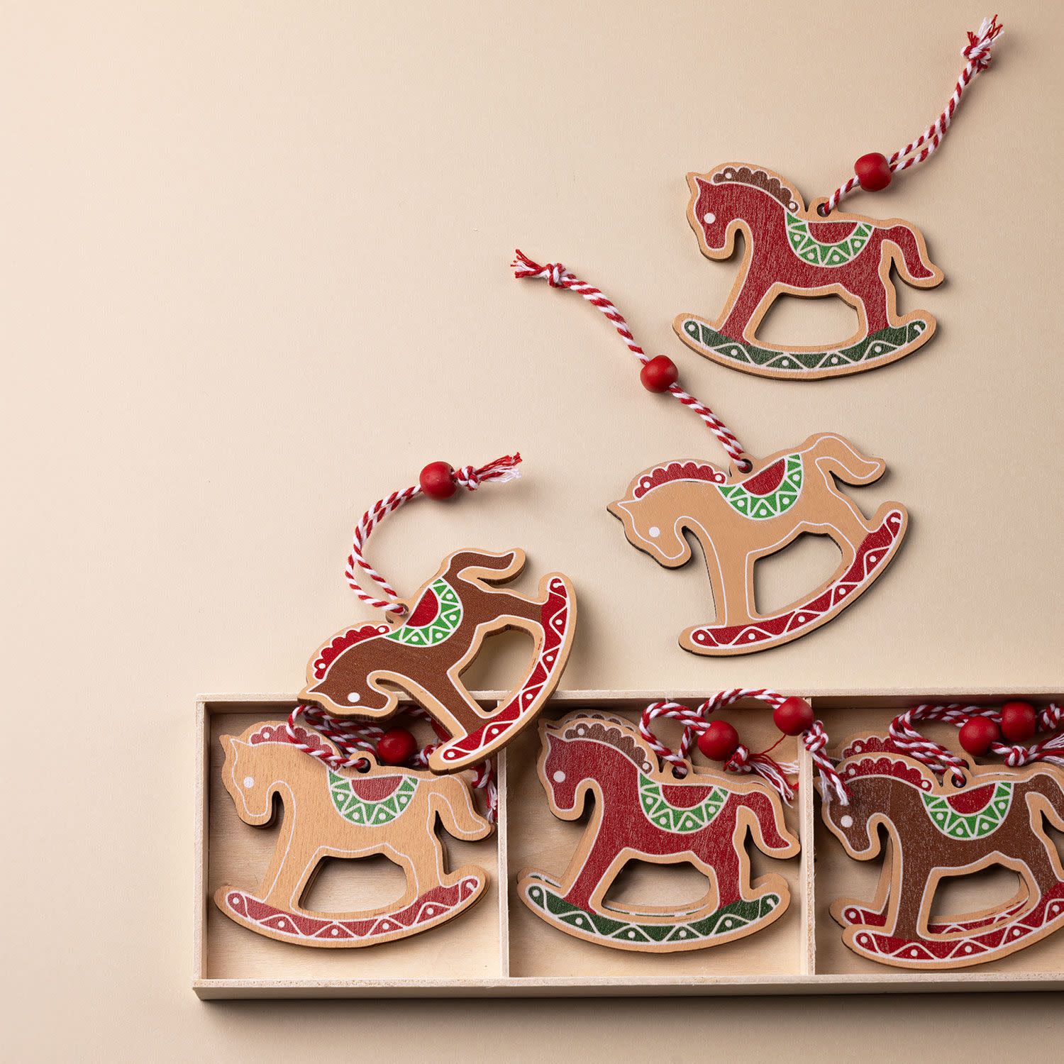 Εικόνα 2 του Sentio Χριστουγεννιάτικα Στολίδια Σετ 3τεμ Αλογάκια