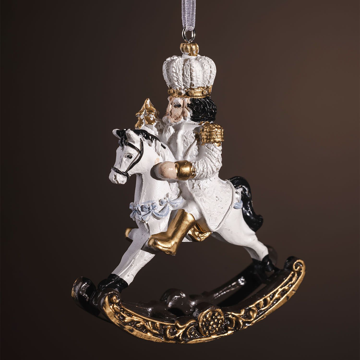 Εικόνα 2 του Sentio Χριστουγεννιάτικο Στολίδι Άλογο με Καρυοθραύστη Λευκό