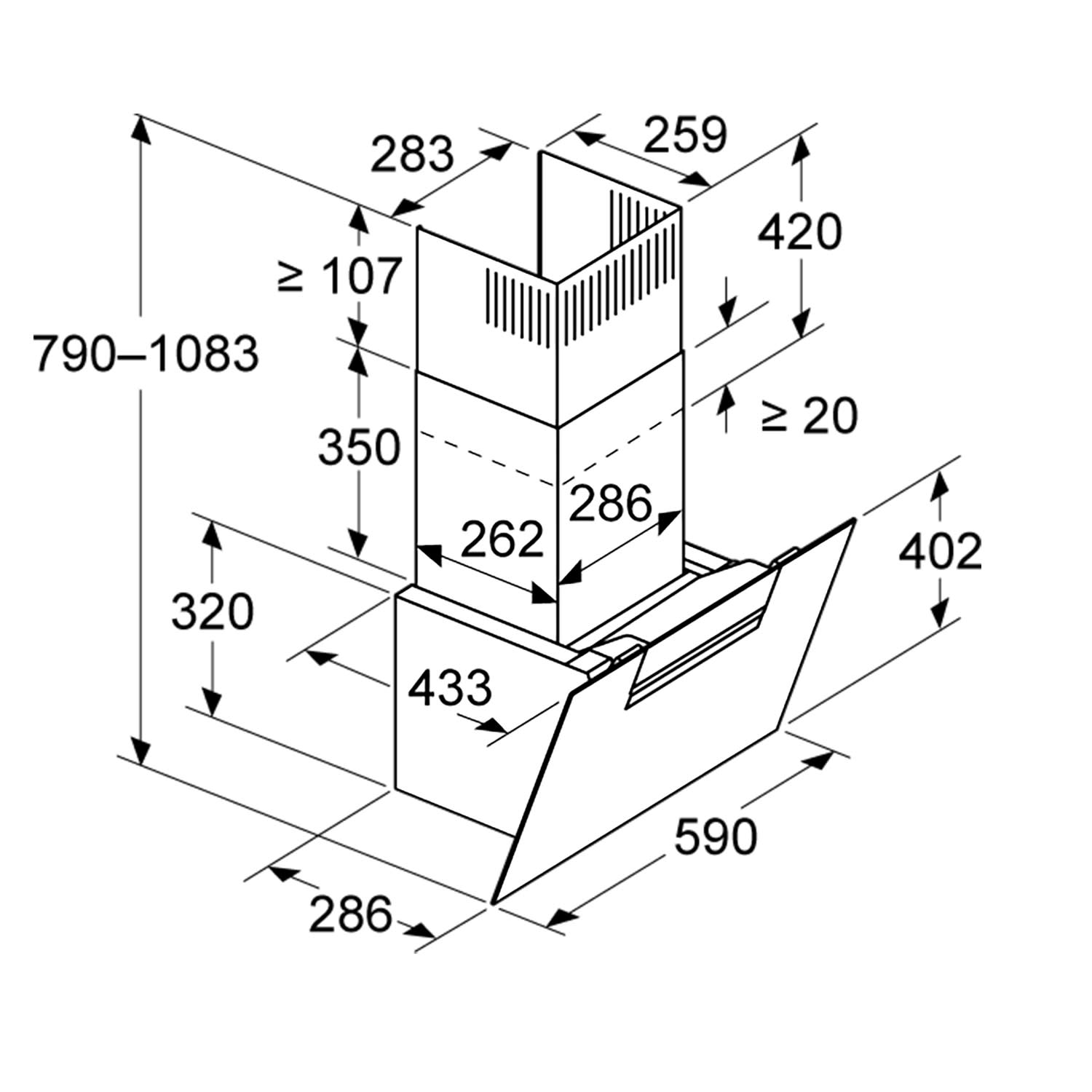 Εικόνα 7 του Bosch DWK67FN60 Απορροφητήρας Τζάκι