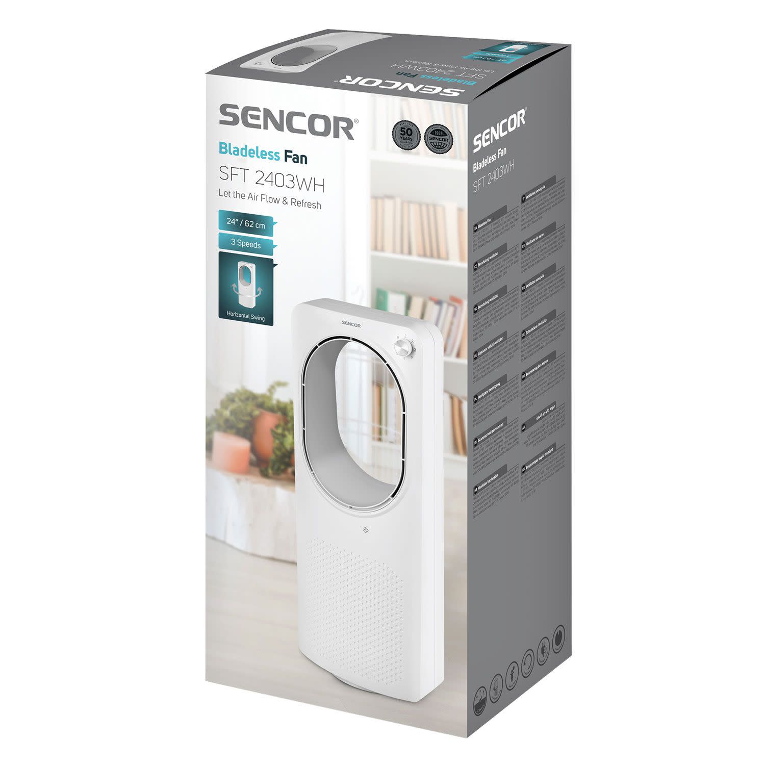 Εικόνα 3 του Sencor Ανεμιστήρας Δαπέδου Bladeless SFT 2403WH