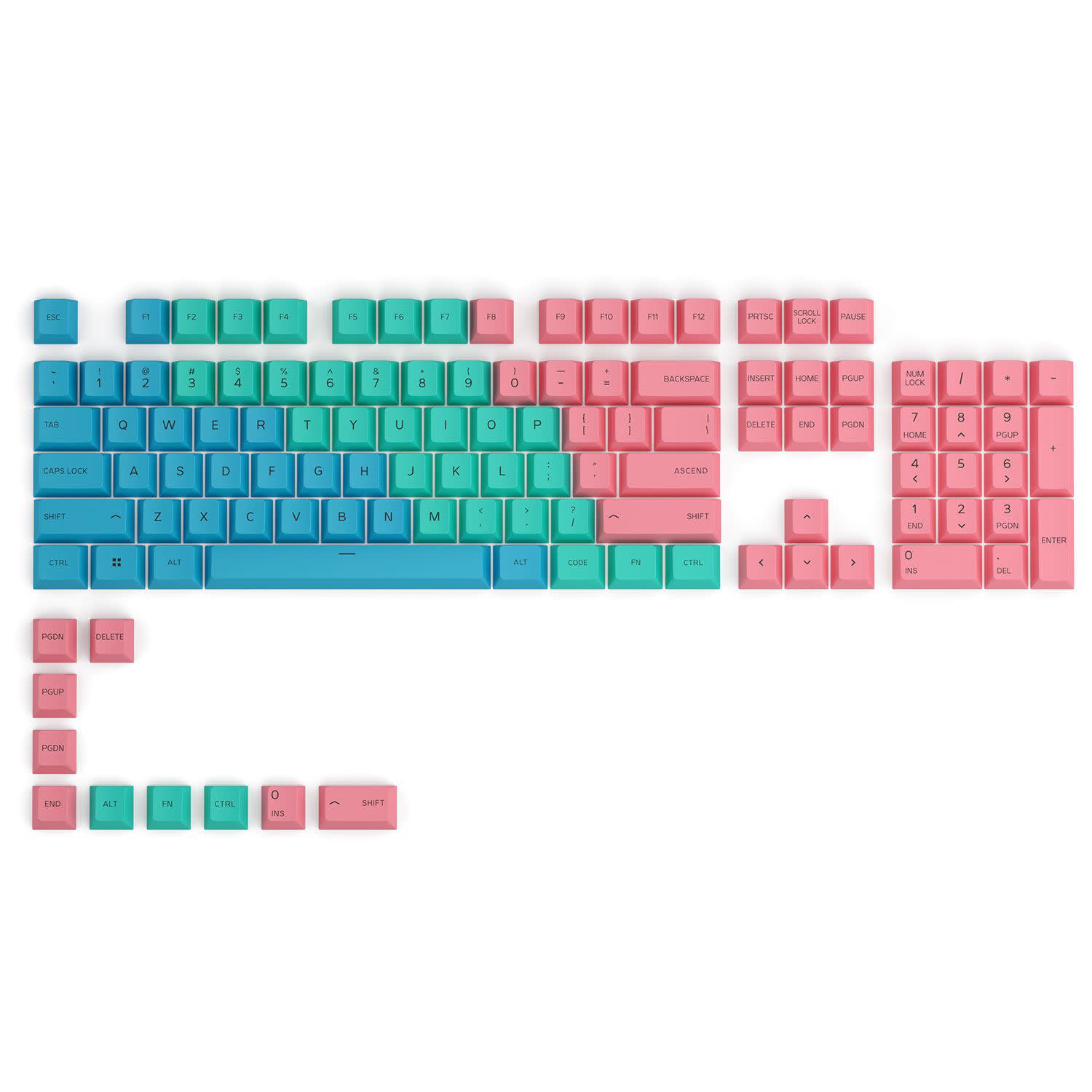 Εικόνα 1 του Glorious Keycaps GPBT Pastel