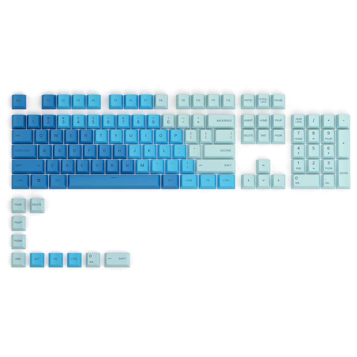 Εικόνα 1 του Glorious Keycaps GPBT Ocean Blue