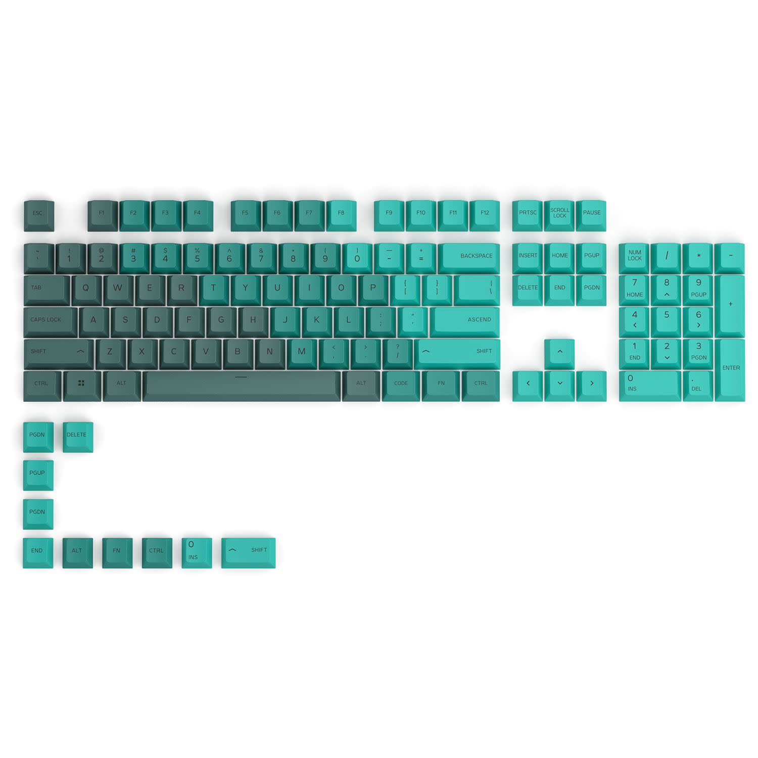 Εικόνα 1 του Glorious Keycaps GPBT Rain Forest