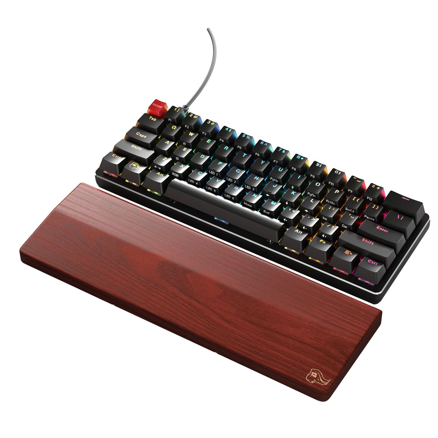 Εικόνα 2 του Glorious Gaming Wooden Wrist Rest 75% Compact Brown