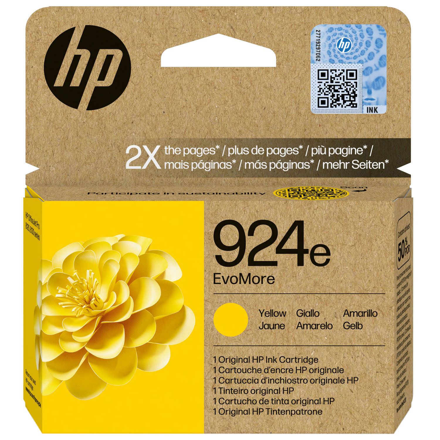 Εικόνα 1 του Μελάνι HP 924e EvoMore Yellow