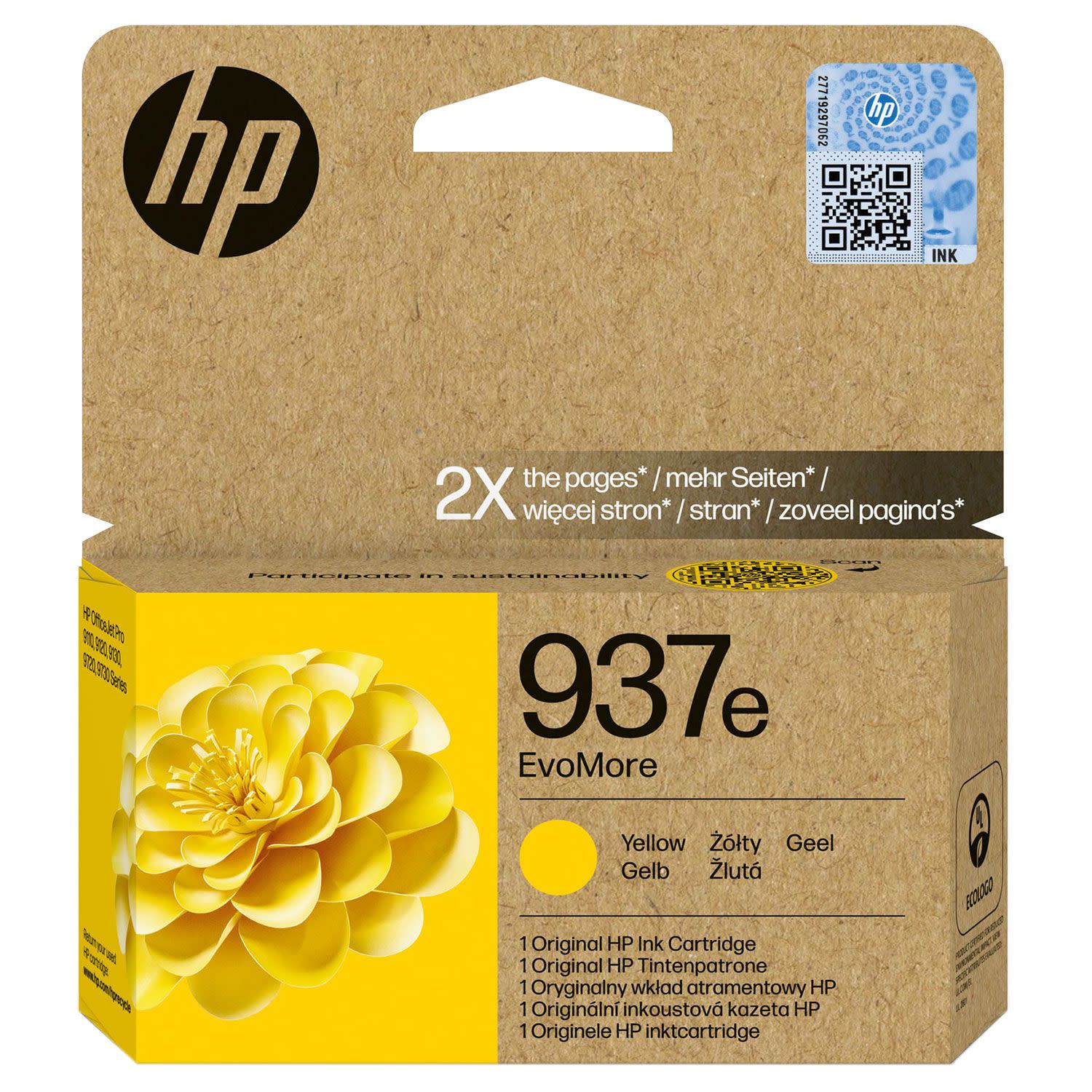 Εικόνα 1 του Μελάνι HP 937e EvoMore Yellow