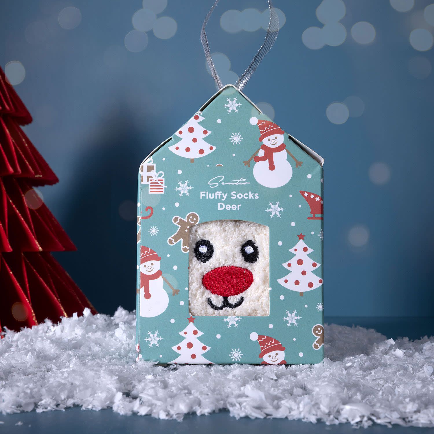 Εικόνα 1 του Sentio Fluffy Κάλτσες Καφέ Τάρανδος