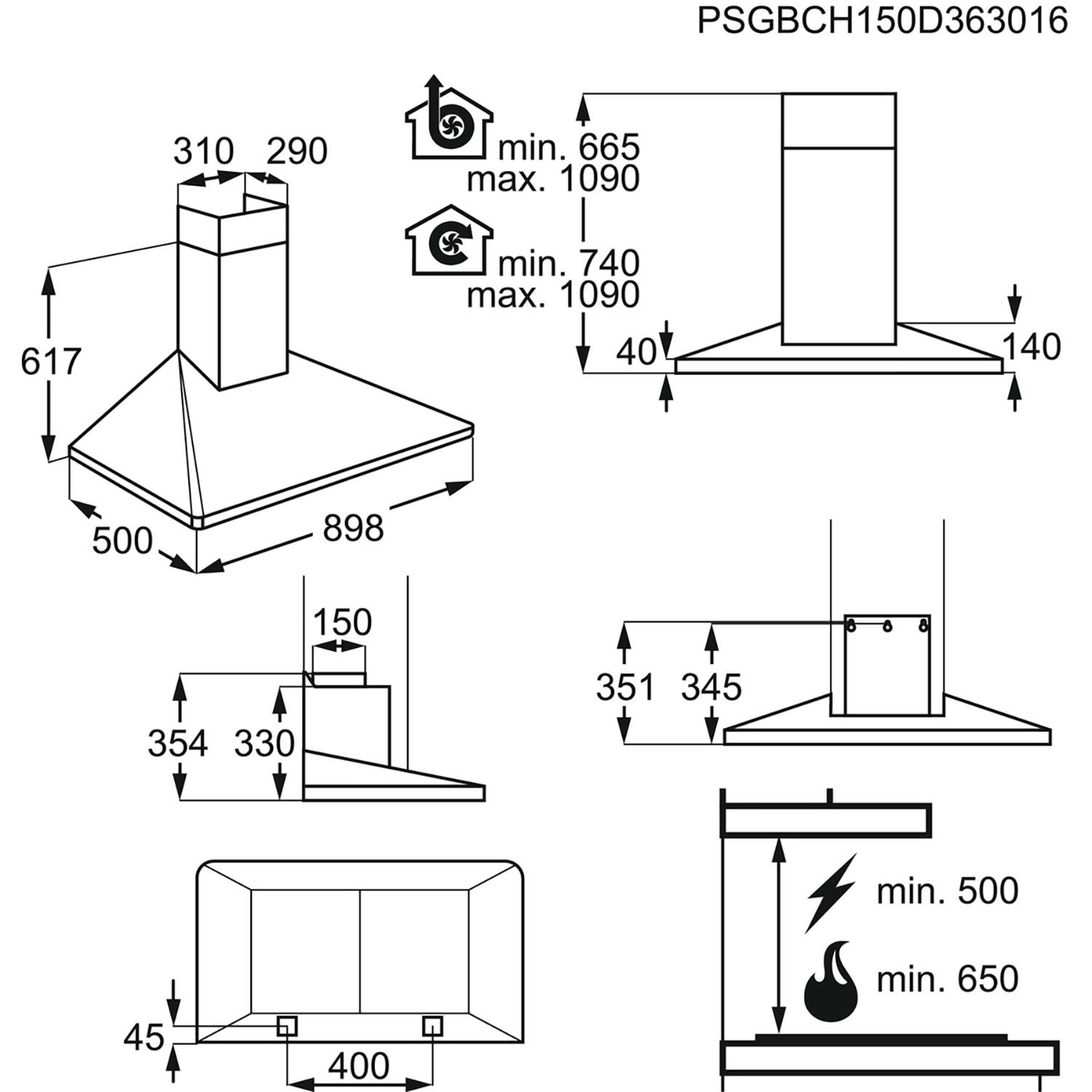 Εικόνα 9 του Electrolux EFF90560OX Απορροφητήρας Τζάκι