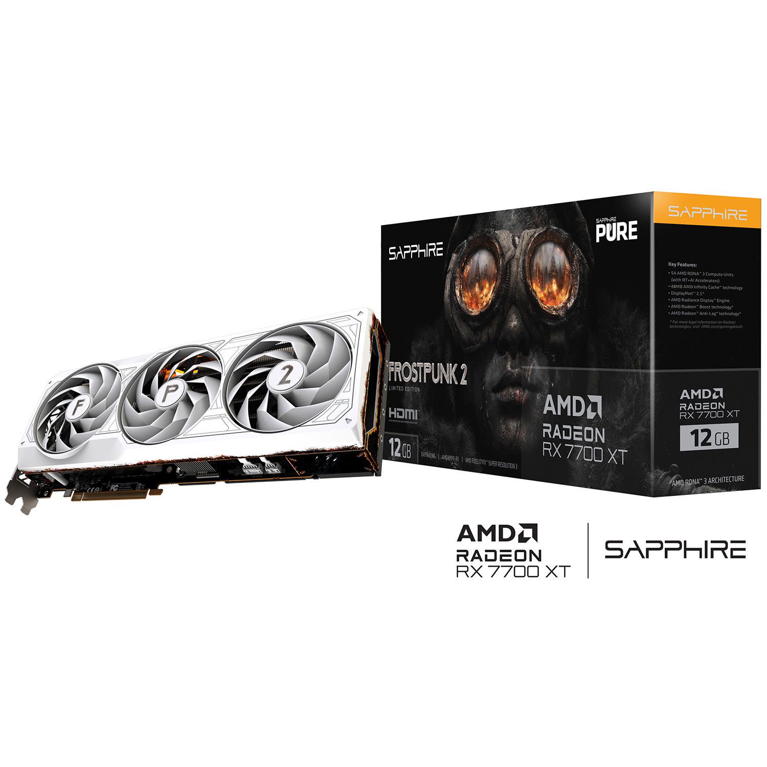 Sapphire VGA Radeon RX 7700 XT Pure Frostpunk 2 12 GB