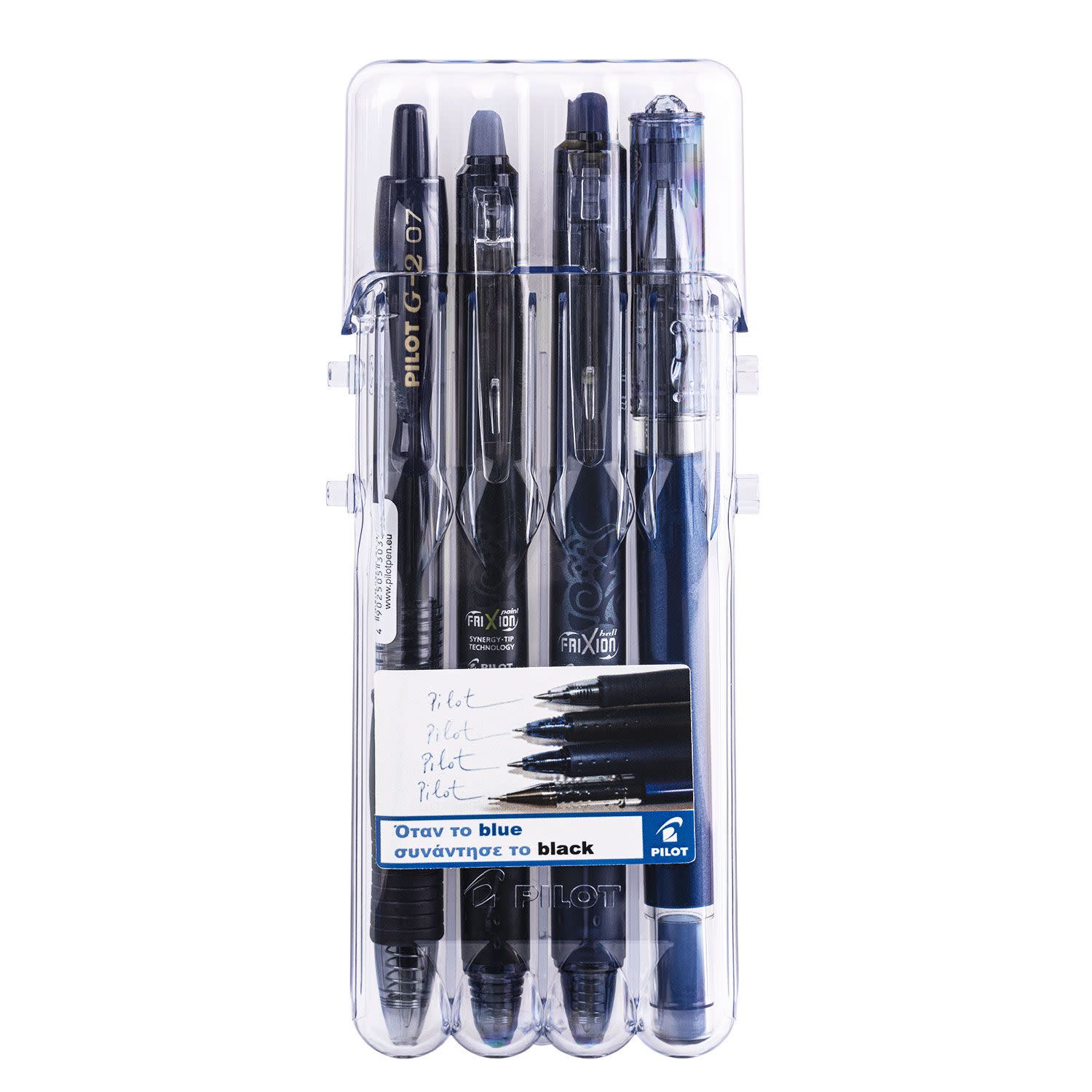 Pilot Set2Go G2/Maica/Frixion Με Λάστιχο & Κλιπ & Πάχος Μύτης 0.7mm 4τεμ.