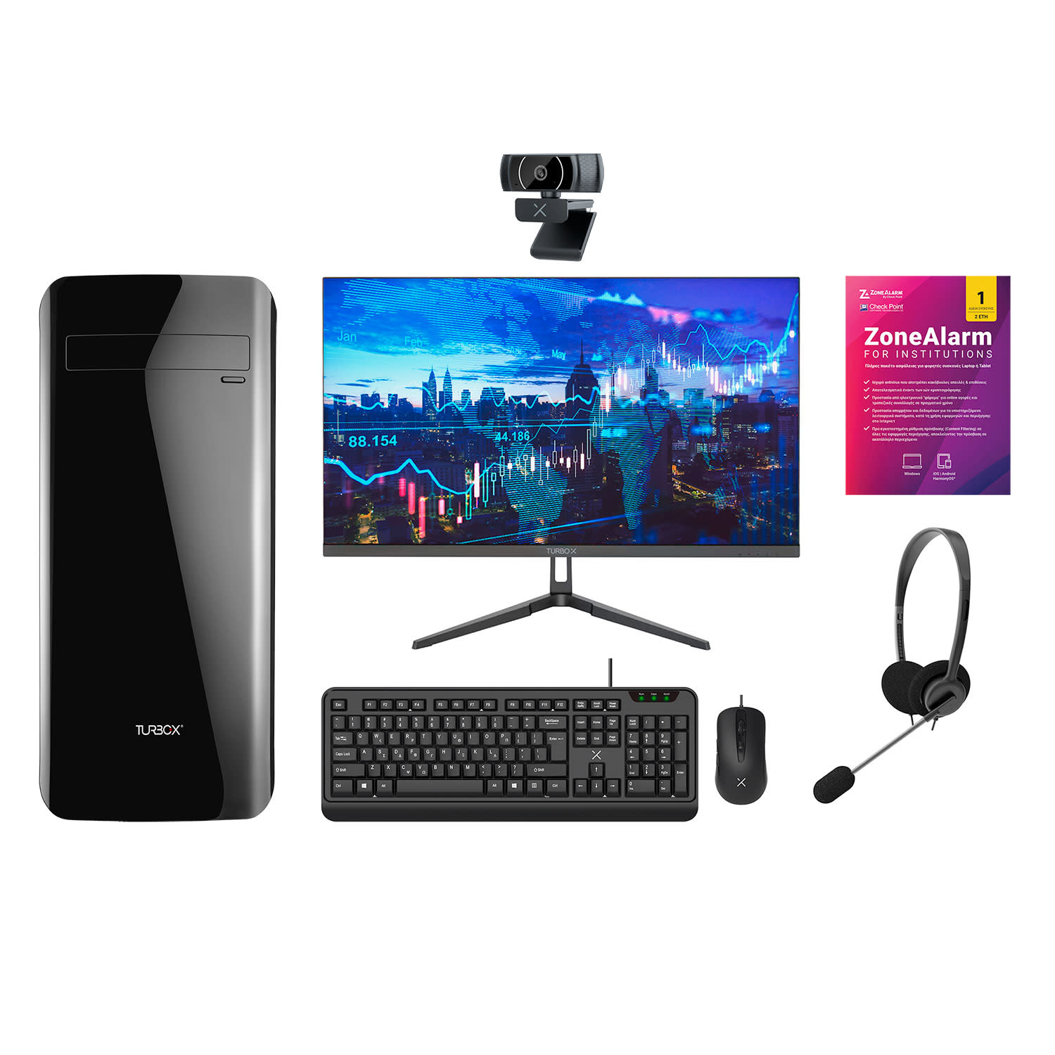 Κάνε κλικ για να δεις την εικόνα 1 του Turbo-X Desktop Sphere Basic R5 Student Bundle