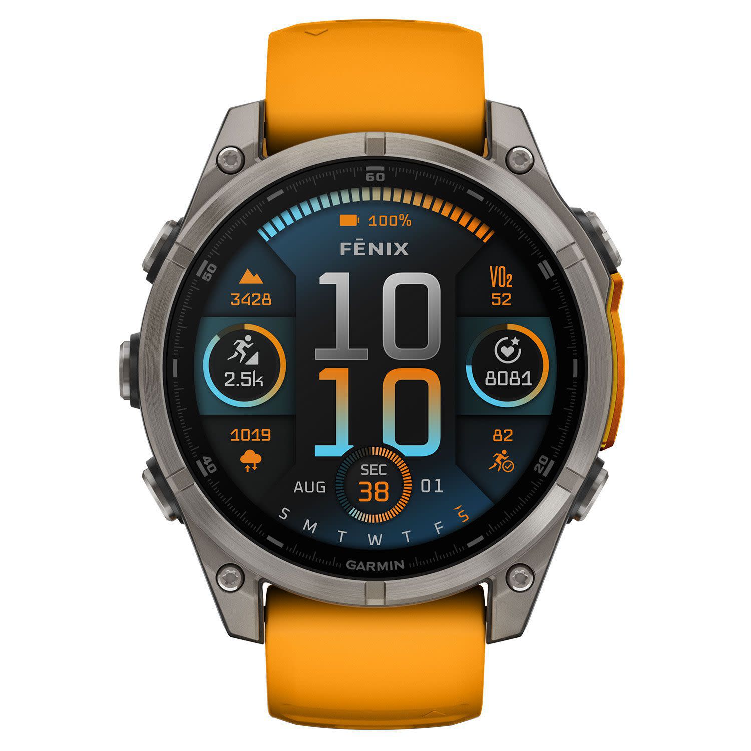 Κάνε κλικ για να δεις την εικόνα 2 του Garmin Fenix 8 47mm Amoled Sapphire Titanium/Orange