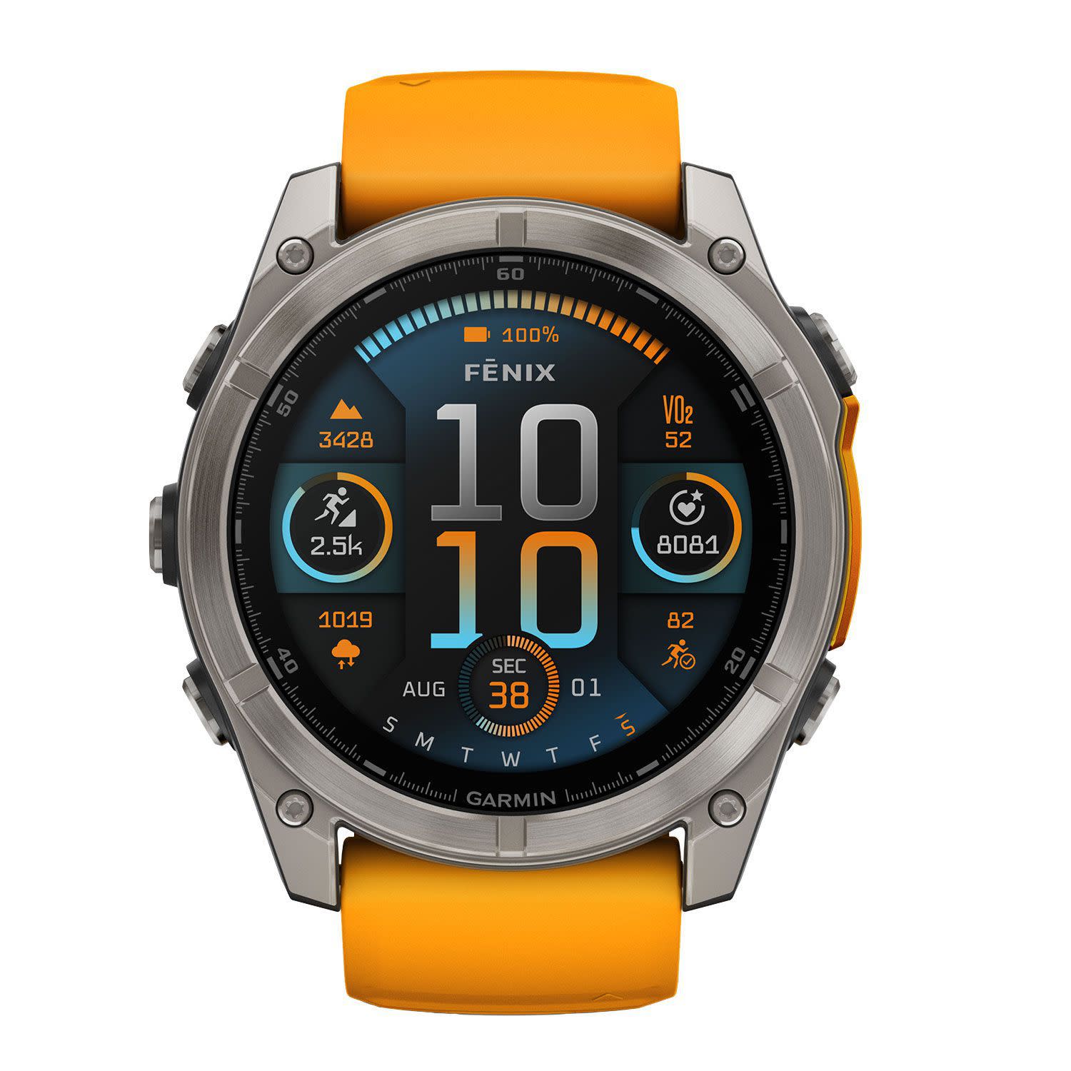 Garmin Fenix 8 51mm Amoled Sapphire Titanium/Orange