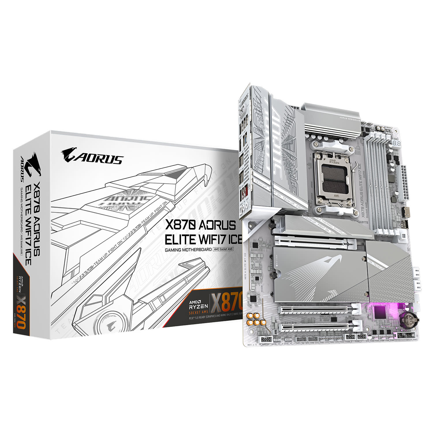 Κάνε κλικ για να δεις την εικόνα 1 του Gigabyte Motherboard X870 AORUS ELITE WIFI7 ICE