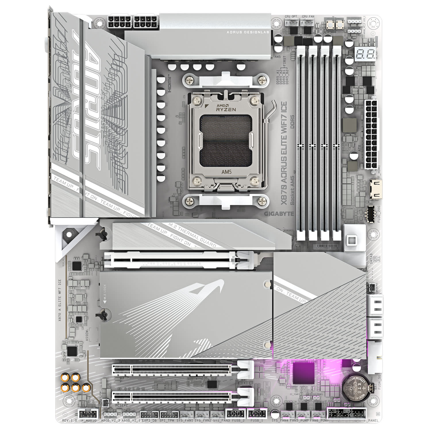 Κάνε κλικ για να δεις την εικόνα 2 του Gigabyte Motherboard X870 AORUS ELITE WIFI7 ICE