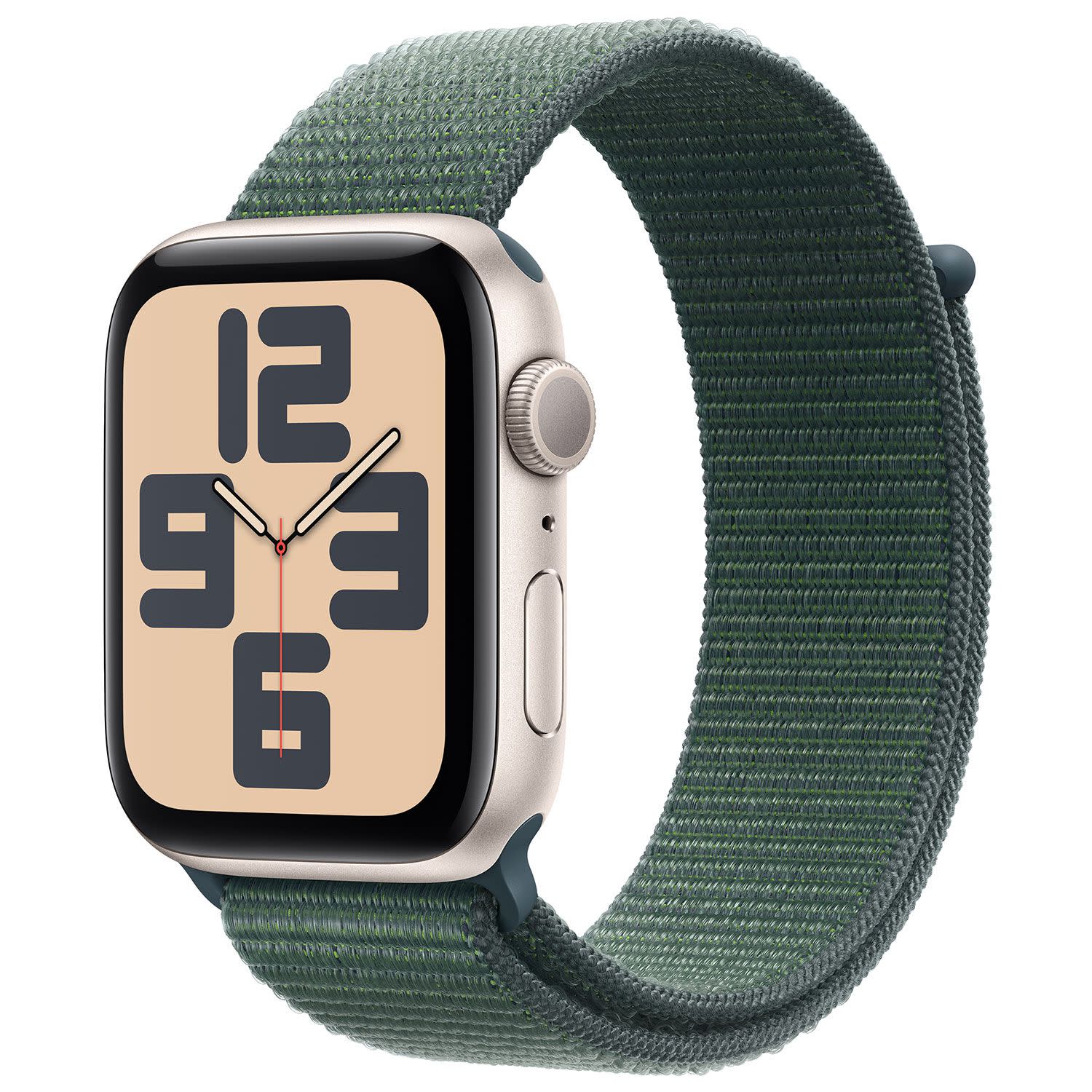 Κάνε κλικ για να δεις την εικόνα 1 του Apple Watch SE 44mm Starlight Aluminium Case with Lake Green Sport Loop