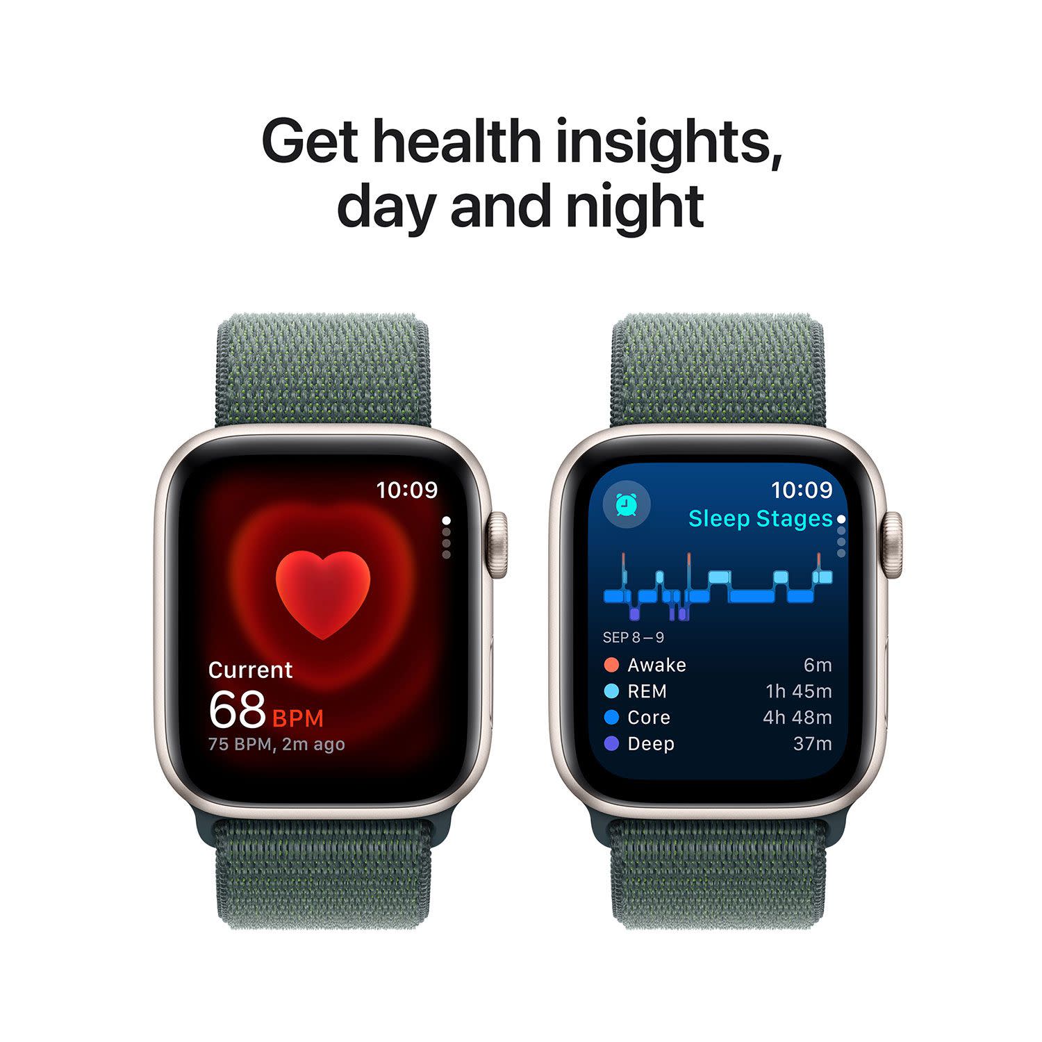 Κάνε κλικ για να δεις την εικόνα 5 του Apple Watch SE 44mm Starlight Aluminium Case with Lake Green Sport Loop