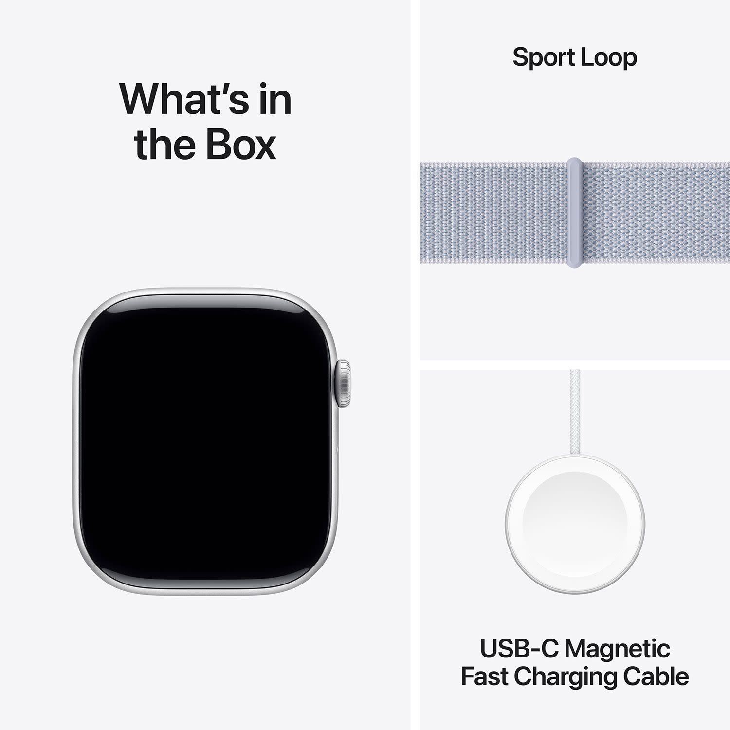 Εικόνα 9 του Apple Watch Series 10 46mm Silver Aluminum Case with Blue Cloud Sport Loop