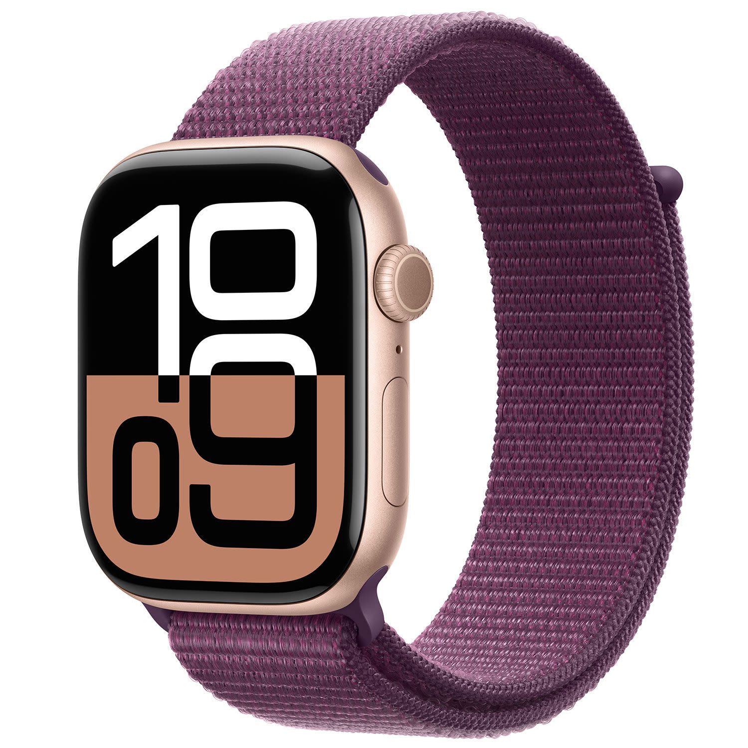Εικόνα 1 του Apple Watch Series 10 46mm Rose Gold Aluminum Case with Plum Sport Loop
