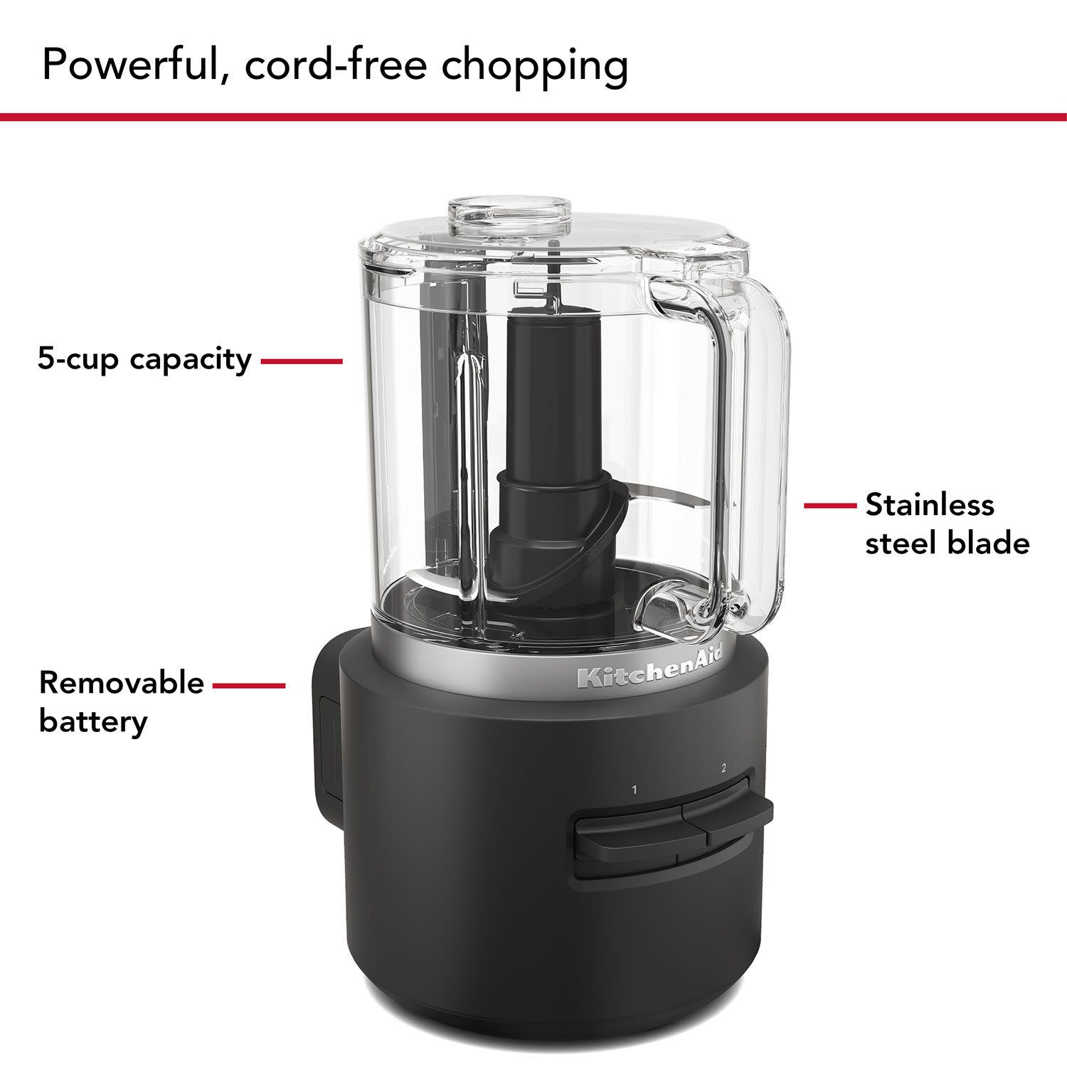Εικόνα 5 του KitchenAid Πολυκόπτης 5KFCR500BM Cordless Χωρίς Μπαταρία