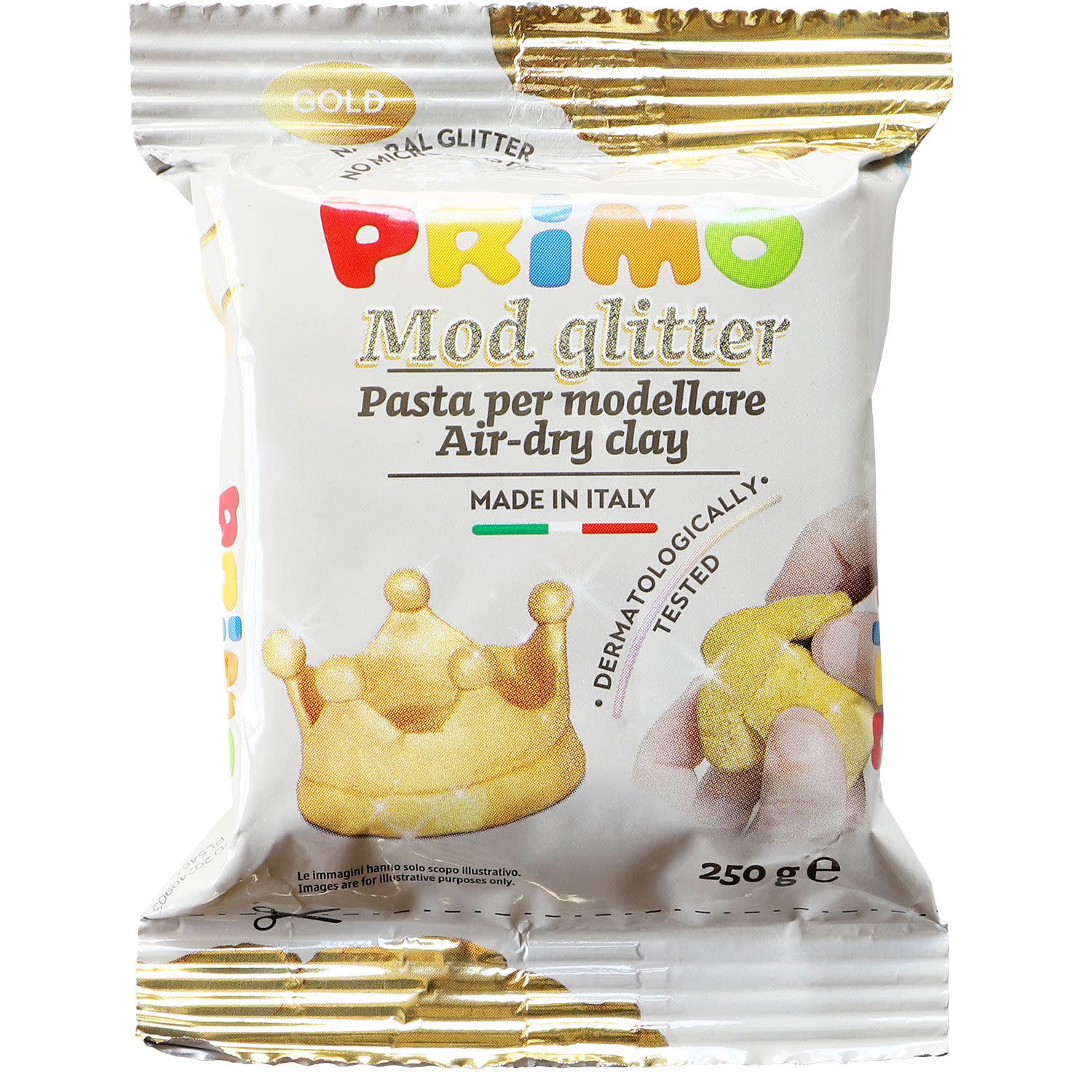 Εικόνα 1 του PRIMO CMP Πηλός Glitter Χρυσό 250gr