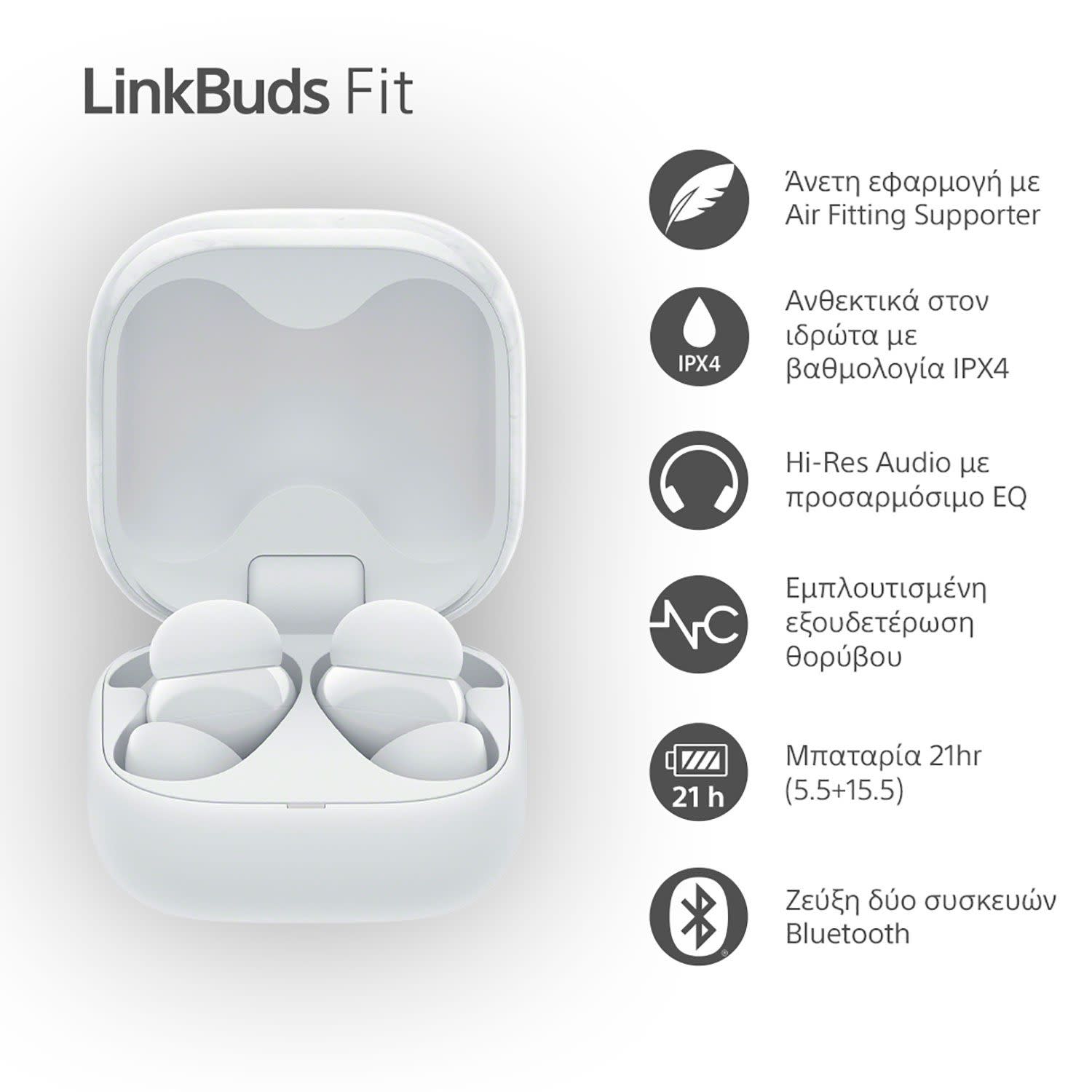 Κάνε κλικ για να δεις την εικόνα 3 του Sony LinkBuds Fit White