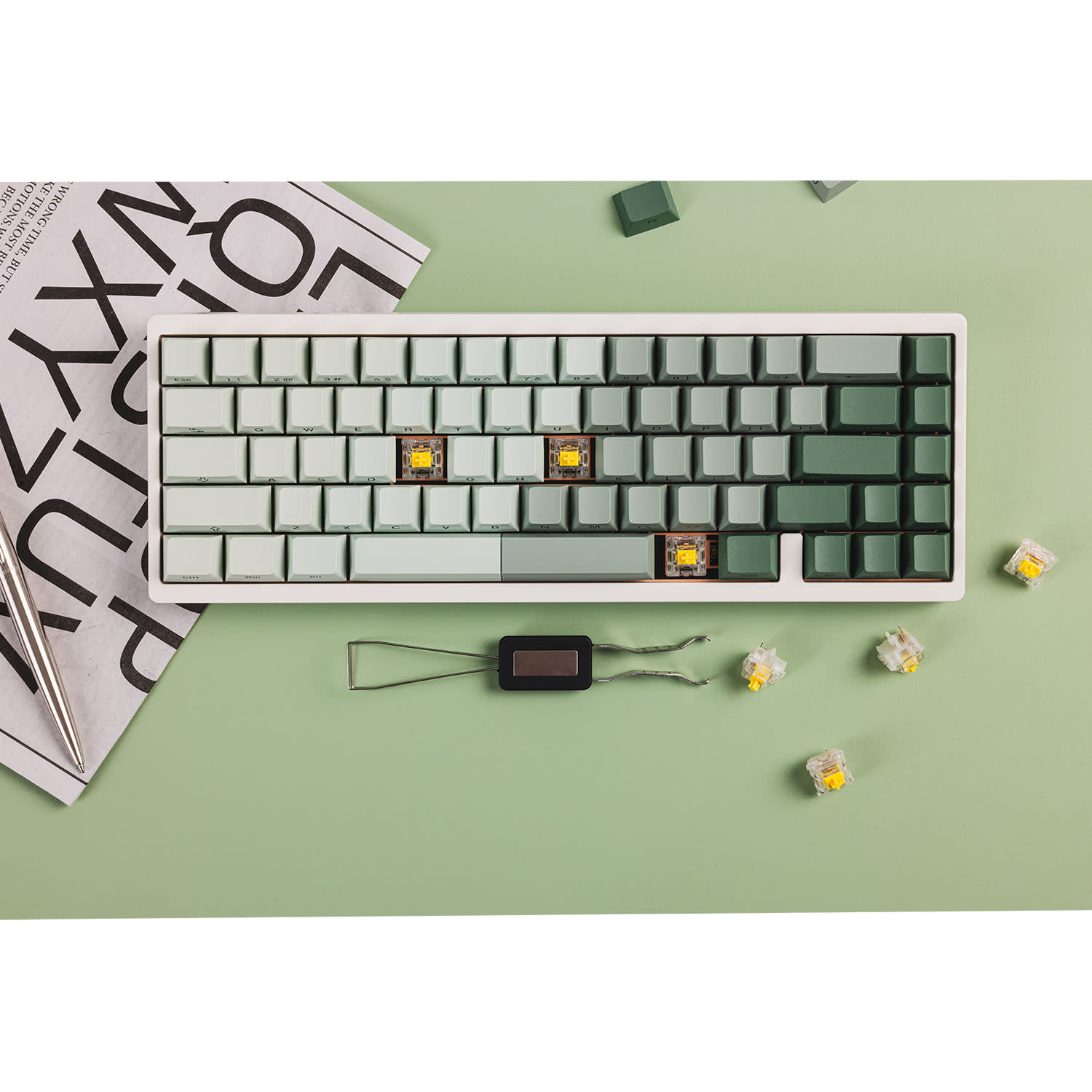 Εικόνα 4 του JWK Milky Yellow Linear Switches 110pcs