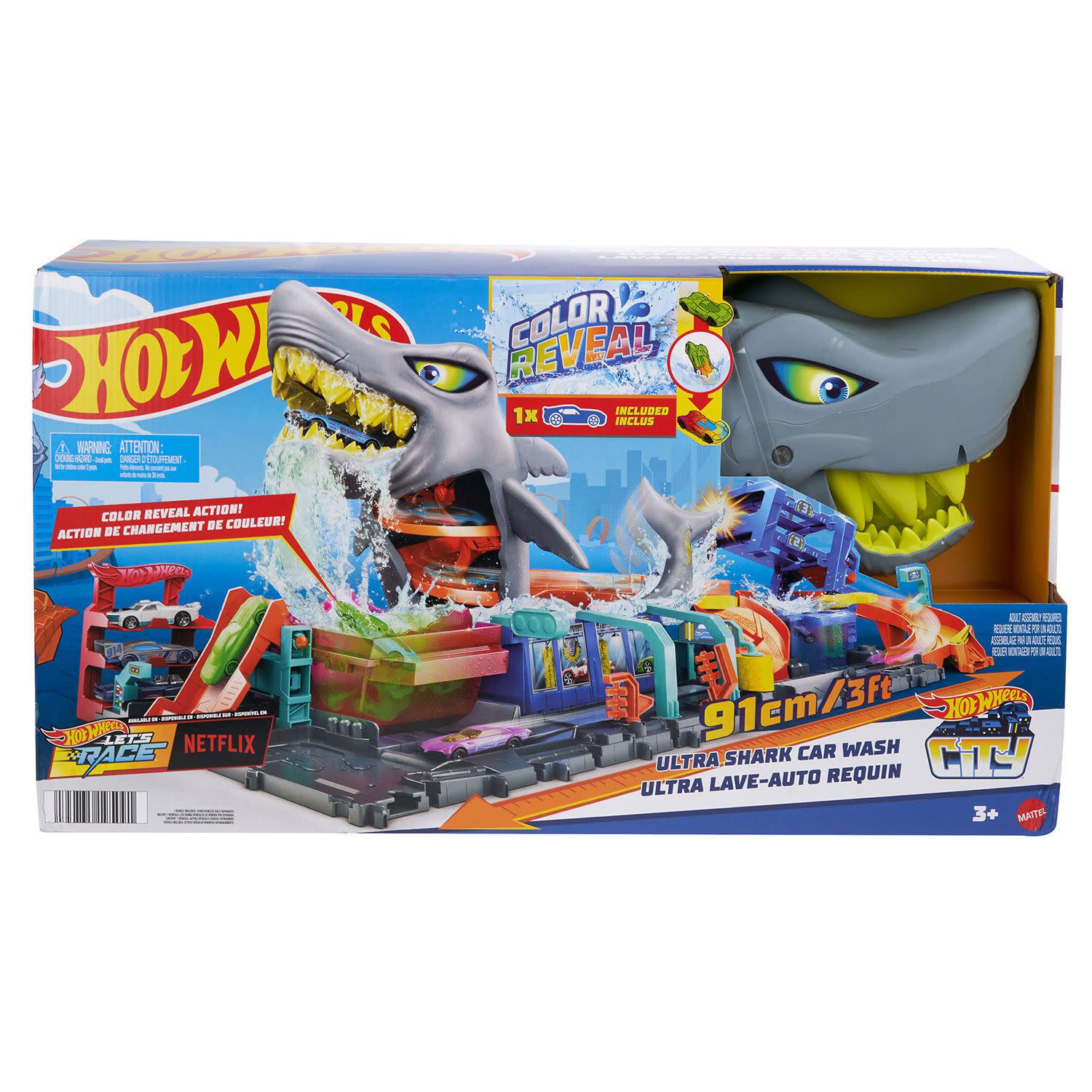 Εικόνα 1 του Hot Wheels City Απόλυτο Πλυντήριο Με Καρχαρία