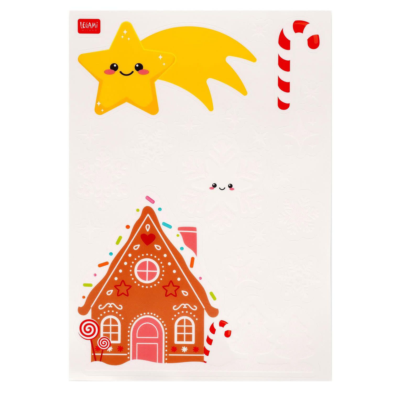 Εικόνα 3 του Legami Αυτοκόλλητα Παραθύρου Christmas 70τεμ.