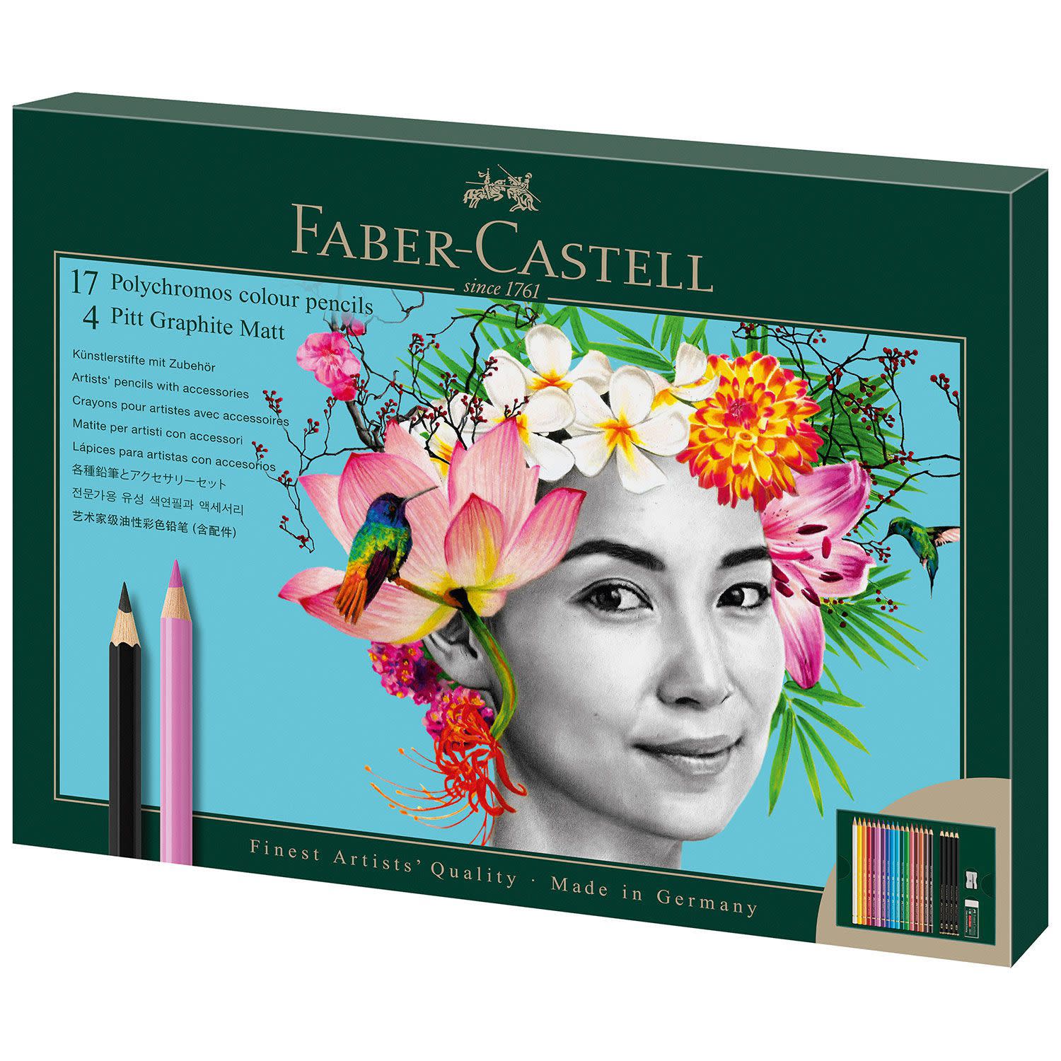 Faber Castell Κασετίνα Ξυλομπογιές Polychromos & Pitt Graphite Matt 23τεμ.