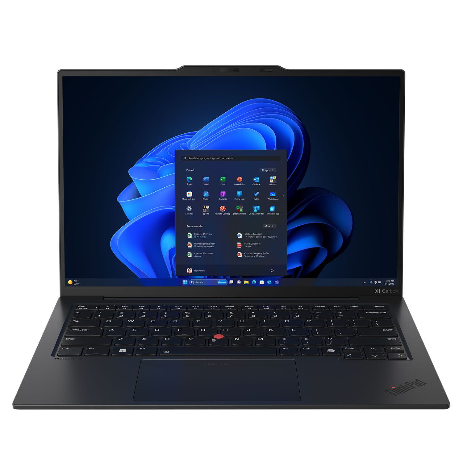 Κάνε κλικ για να δεις την εικόνα 1 του Lenovo ThinkPad X1 Carbon Laptop 14" OLED 2.8K Αφής (Core Ultra 7 155U/32 GB/2 TB/Intel Arc Graphics/Windows 11 Pro)
