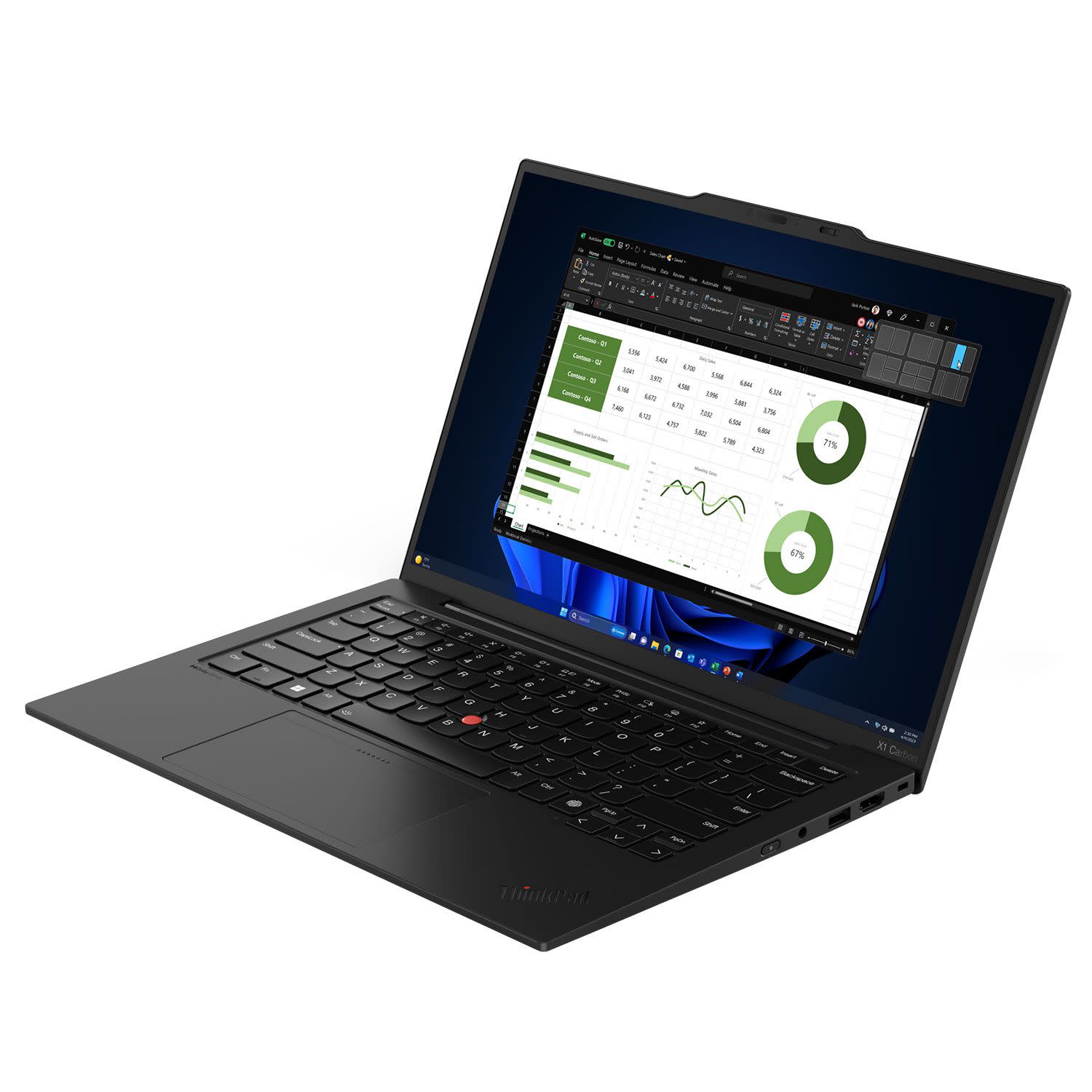 Κάνε κλικ για να δεις την εικόνα 3 του Lenovo ThinkPad X1 Carbon Laptop 14" OLED 2.8K Αφής (Core Ultra 7 155U/32 GB/2 TB/Intel Arc Graphics/Windows 11 Pro)