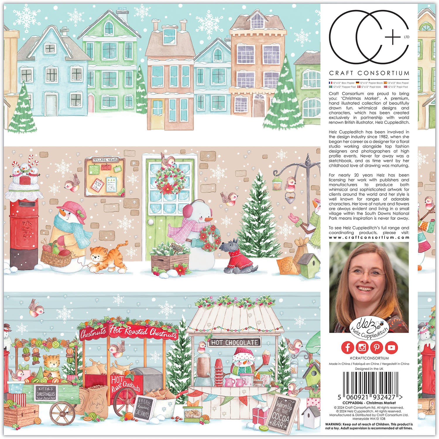 Εικόνα 3 του Craft Consortium Μπλοκ με Χριστουγεννιάτικα Μοτίβα 'Christmas Market' 30 Φύλλα