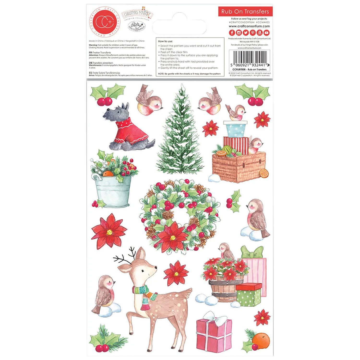 Εικόνα 3 του Craft Consortium Αυτοκόλλητα Transfer Christmas Market