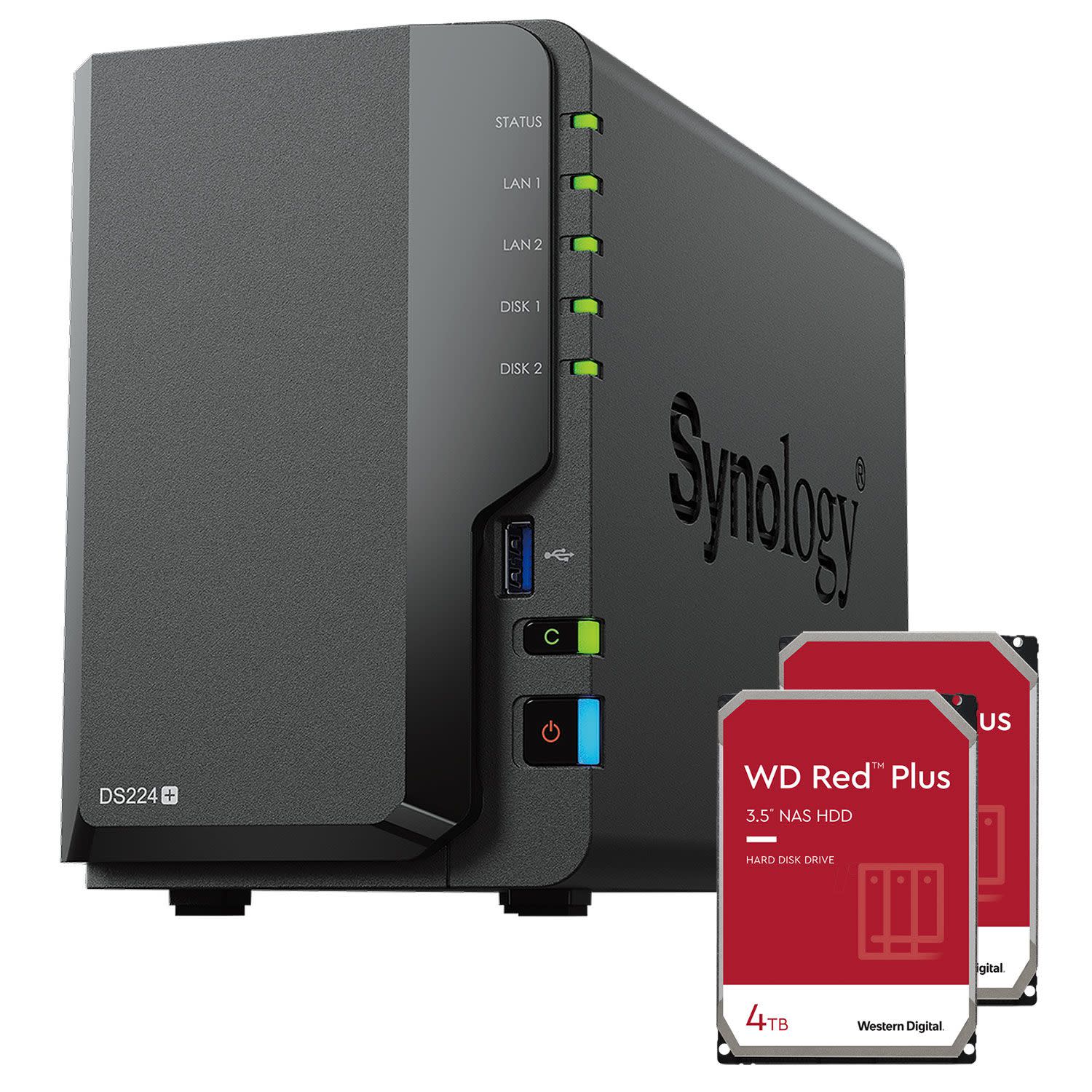 Εικόνα 1 του Synology DS224+ NAS & 2x 4TB WD Red Plus