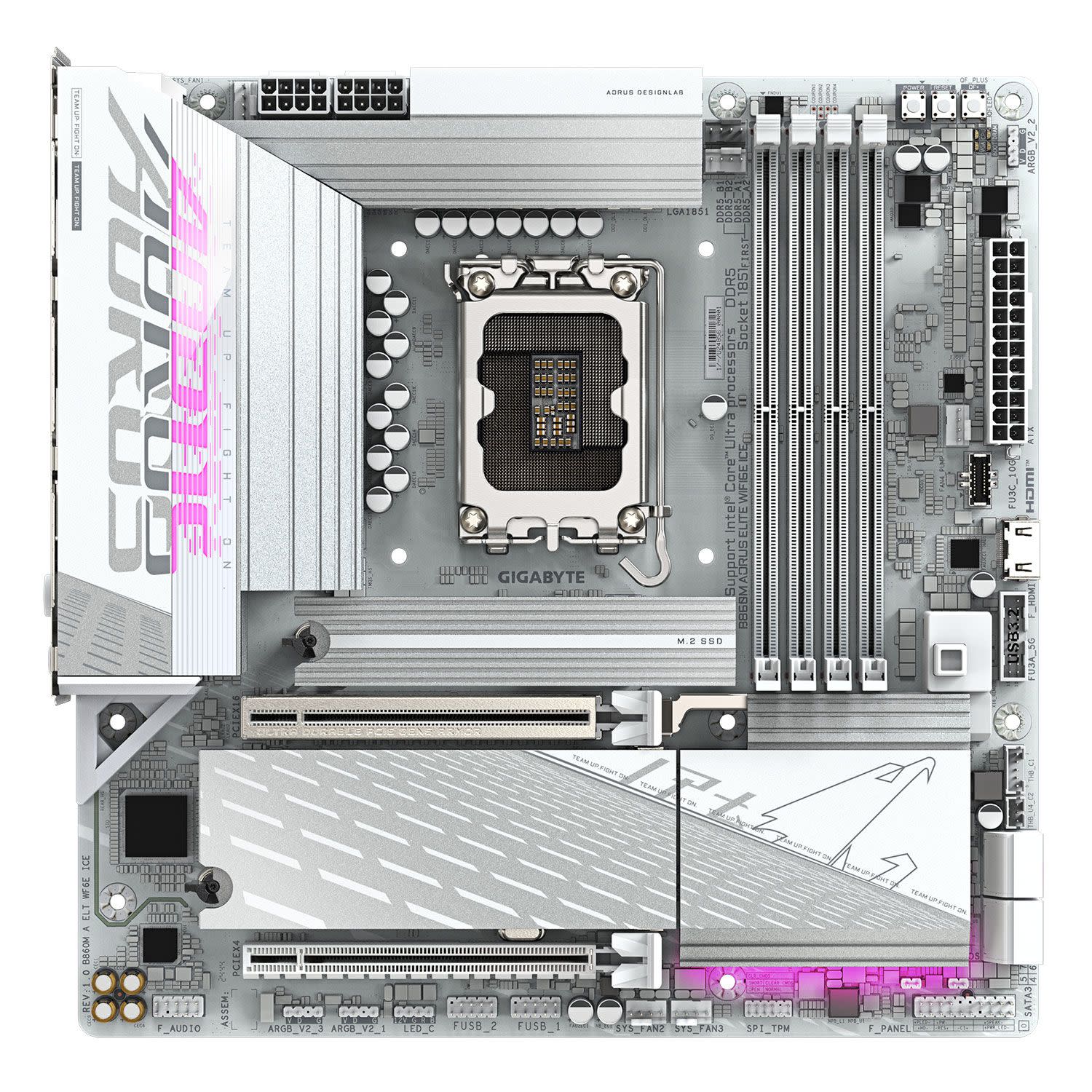 Κάνε κλικ για να δεις την εικόνα 2 του Gigabyte Motherboard B860M AORUS ELITE WIFI6E ICE
