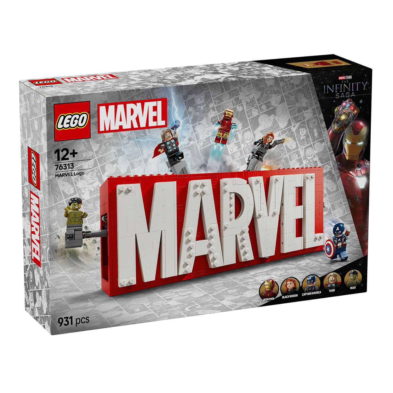 LEGO 76313 Marvel Logo & Minifigures