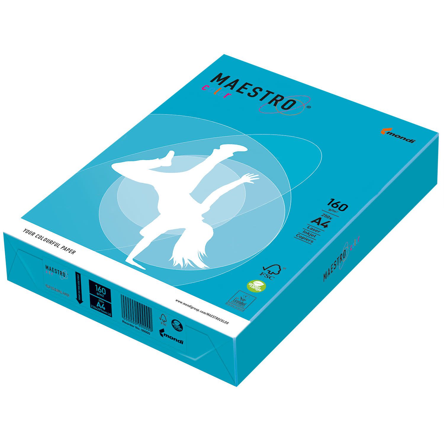 Κάνε κλικ για να δεις την εικόνα 1 του Mondi Χαρτί Έντονο Φωτ/κο Α4/250Φ 160g Τυρκουάζ