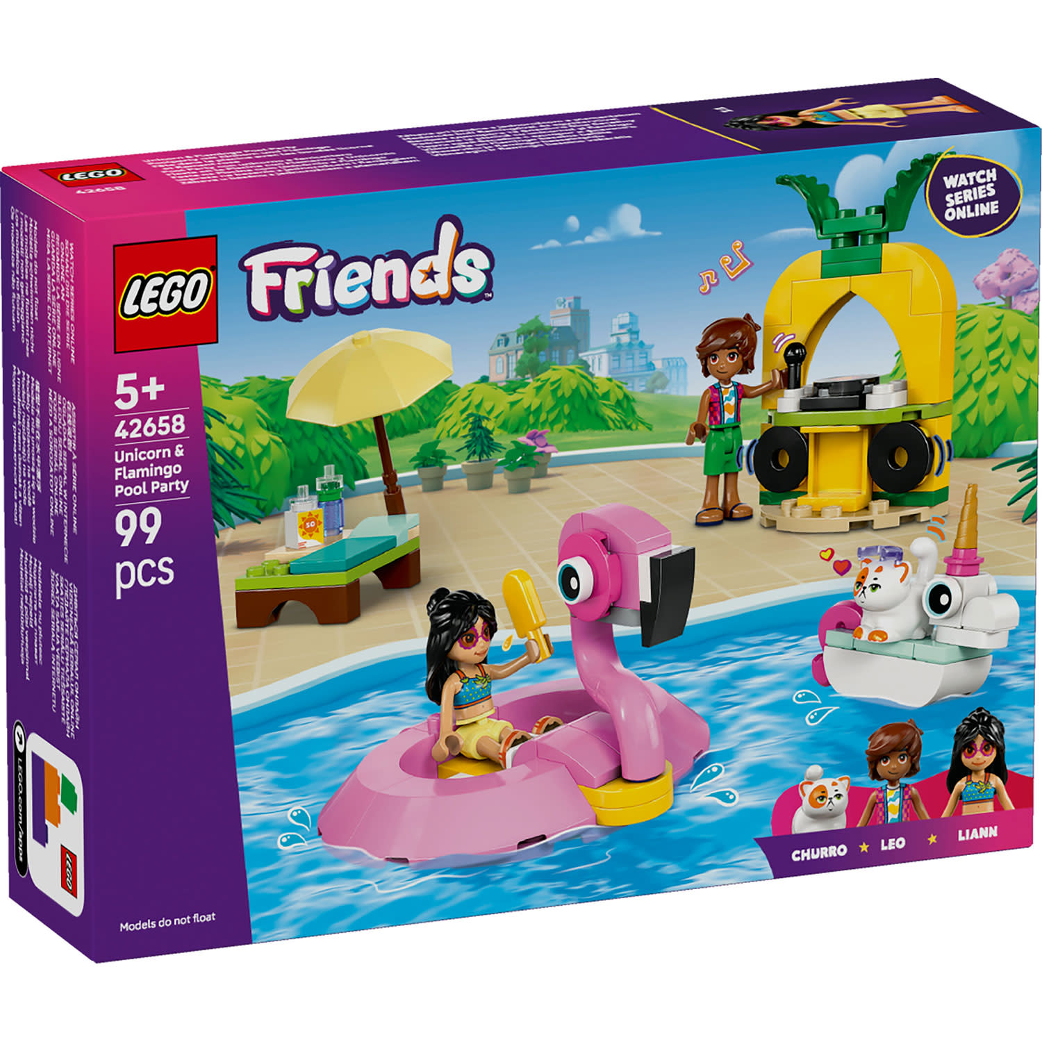 LEGO 42658 Unicorn & Flamingo Pool Party