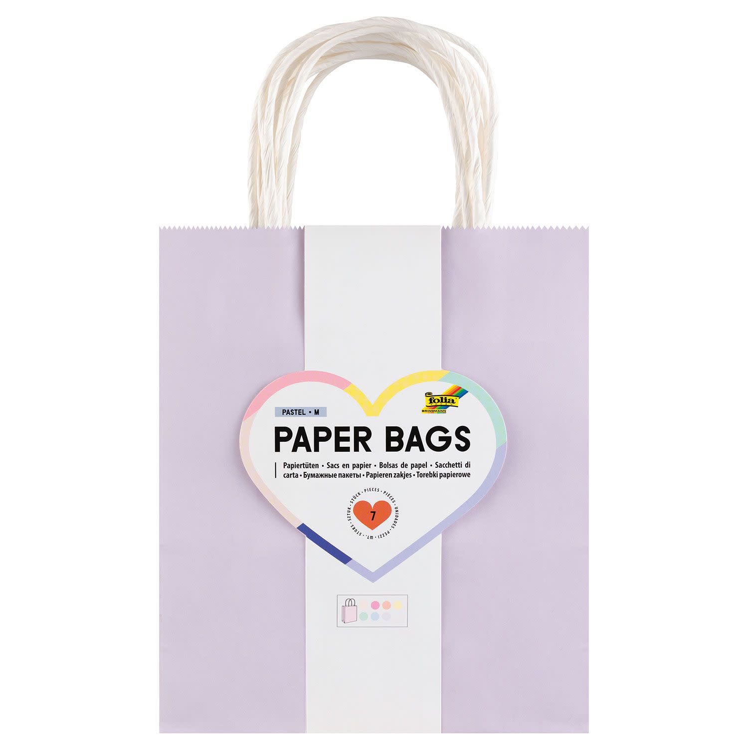 Folia Τσάντες Δώρου Pastel 21x18x8cm 7τεμ.