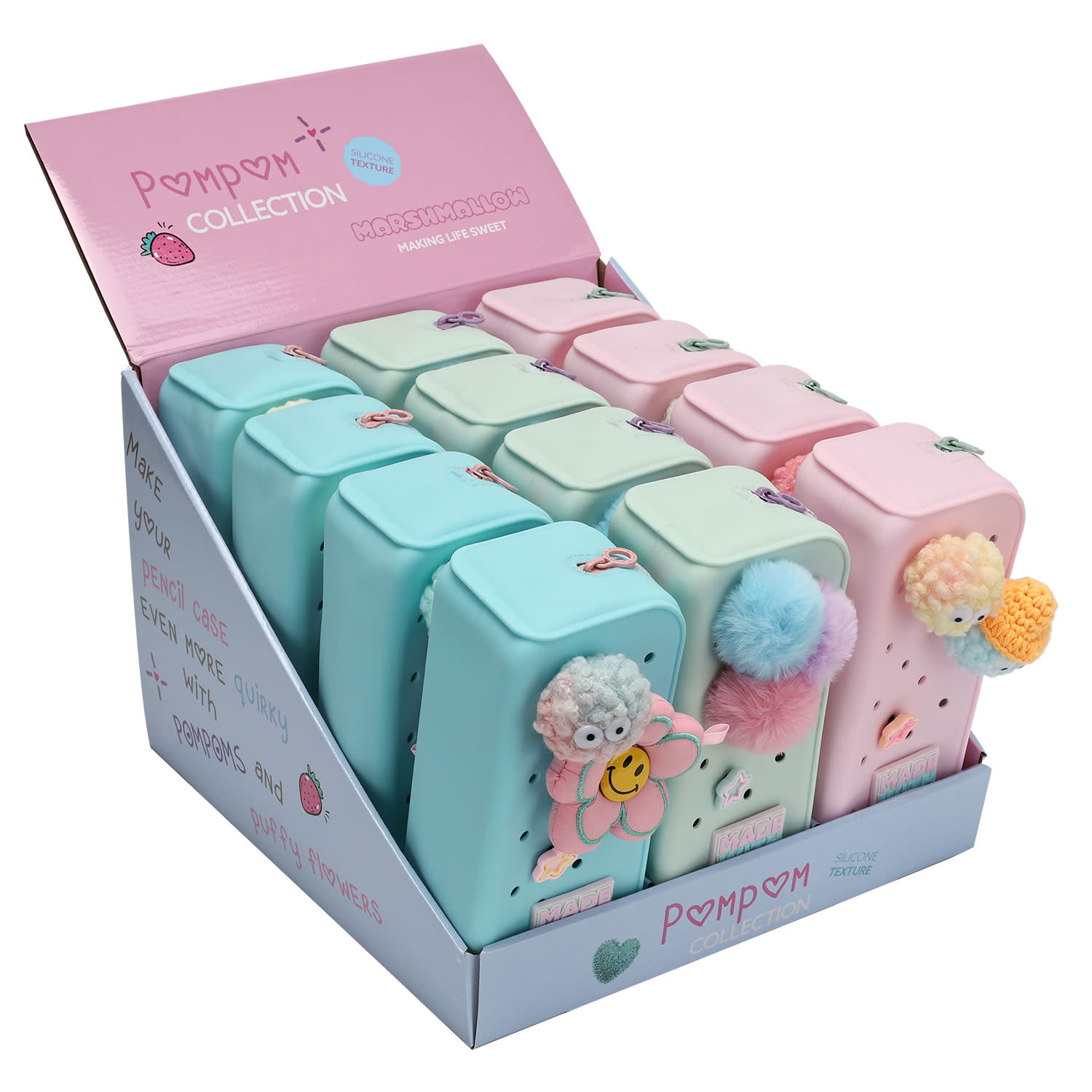 Εικόνα 1 του Marshmallow Κασετίνα Βαρελάκι Σιλικόνης Pom Pom